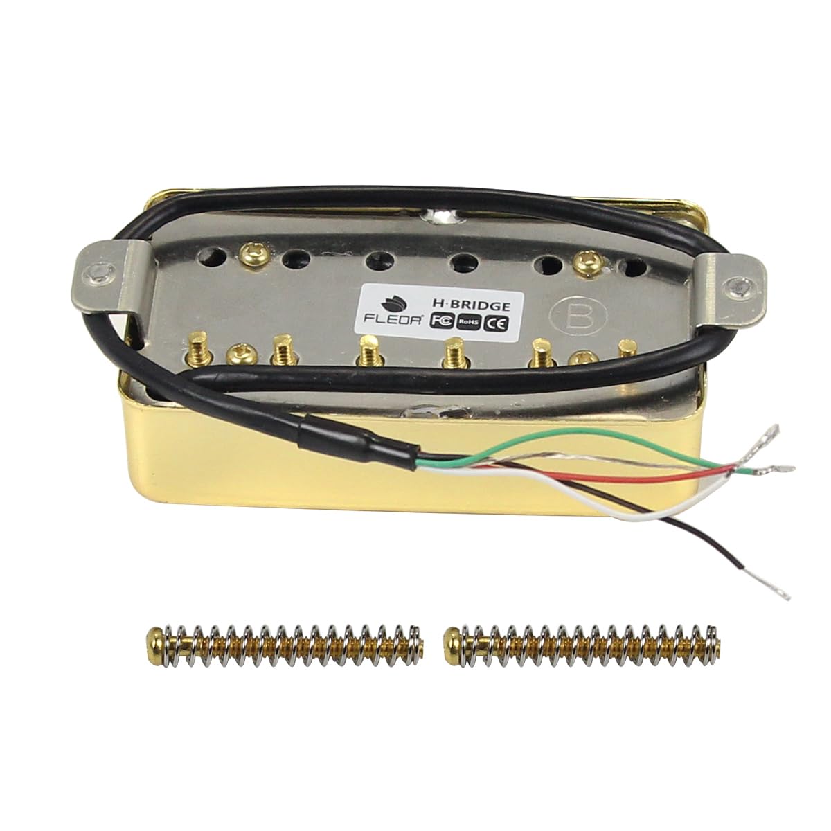FLEOR Humbucker Pickup Ceramic Guitar Bridge Pickup Set Golden Fit LP Style Electric Guitar