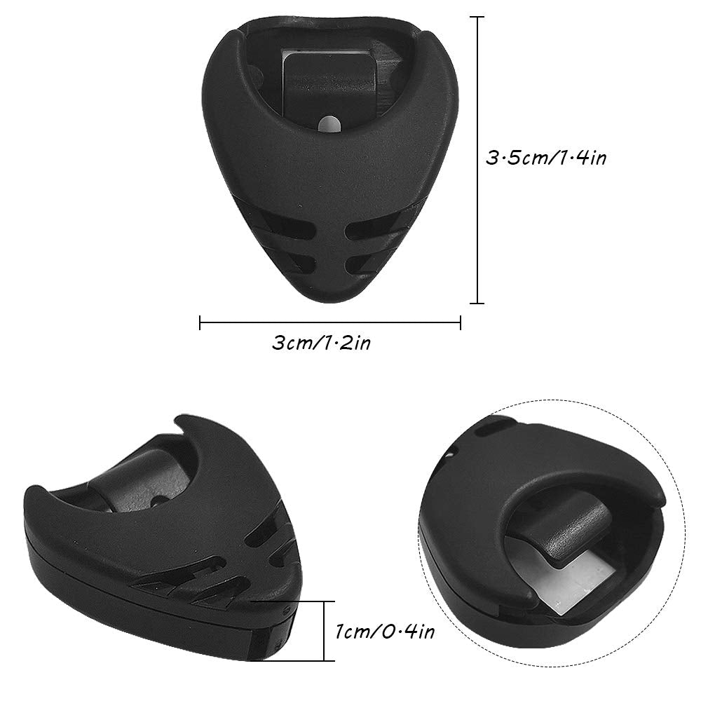 Maxin 20 Pcs Celluloid Guitar Picks with 2 Pick Holders and String Winder - 3 IN 1 Suitable for Electric Guitar, Bass, Ukulele