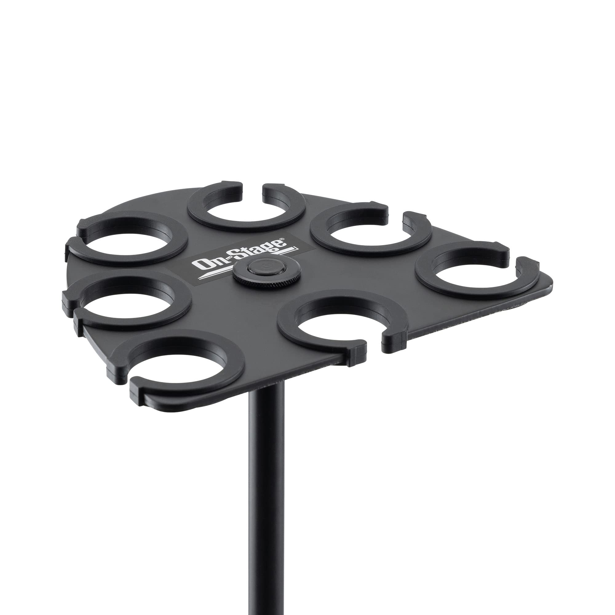 On-Stage MSA2700 Multi-Mic Holder (Microphone Organizer and Display for Handheld, Dynamic, Wired, and Wireless Mics, Silicone Pa