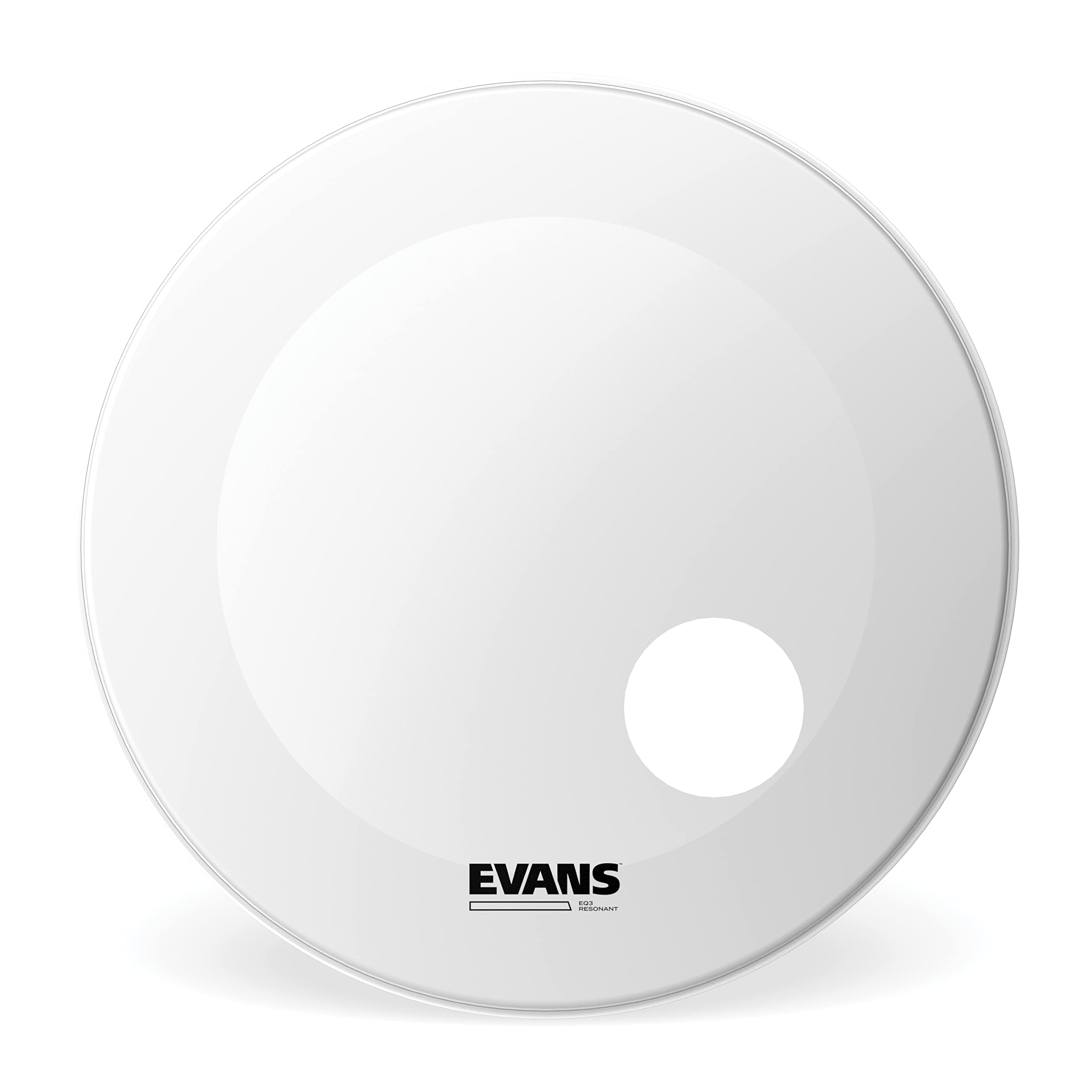 Evans EQ3 Resonant Coated White Bass Drum Head, 18 Inch