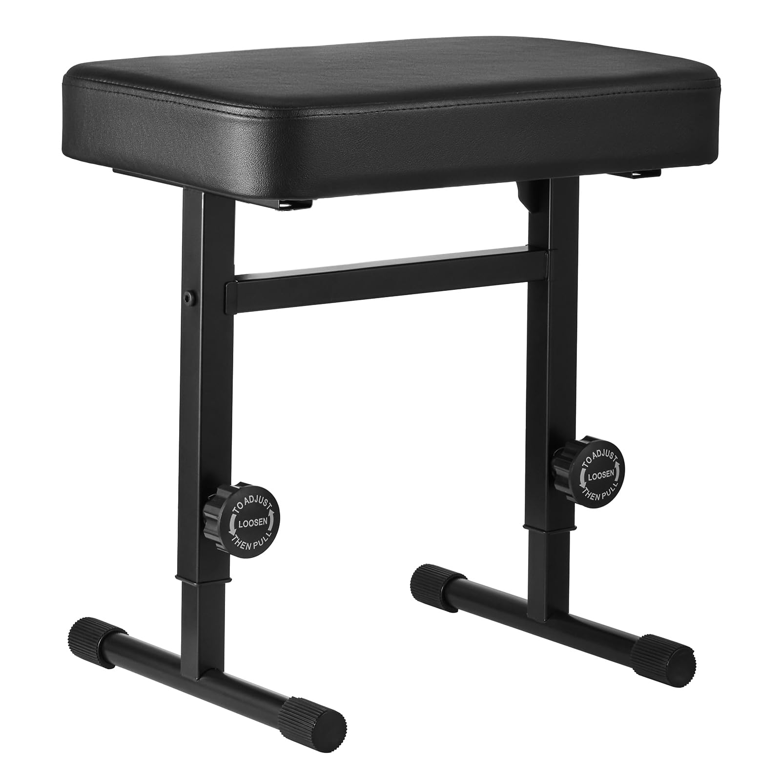 TENTOTEN Adjustable Height Piano Bench, Comfortable Piano Stool with Padded Seat for Keyboard & Musicians
