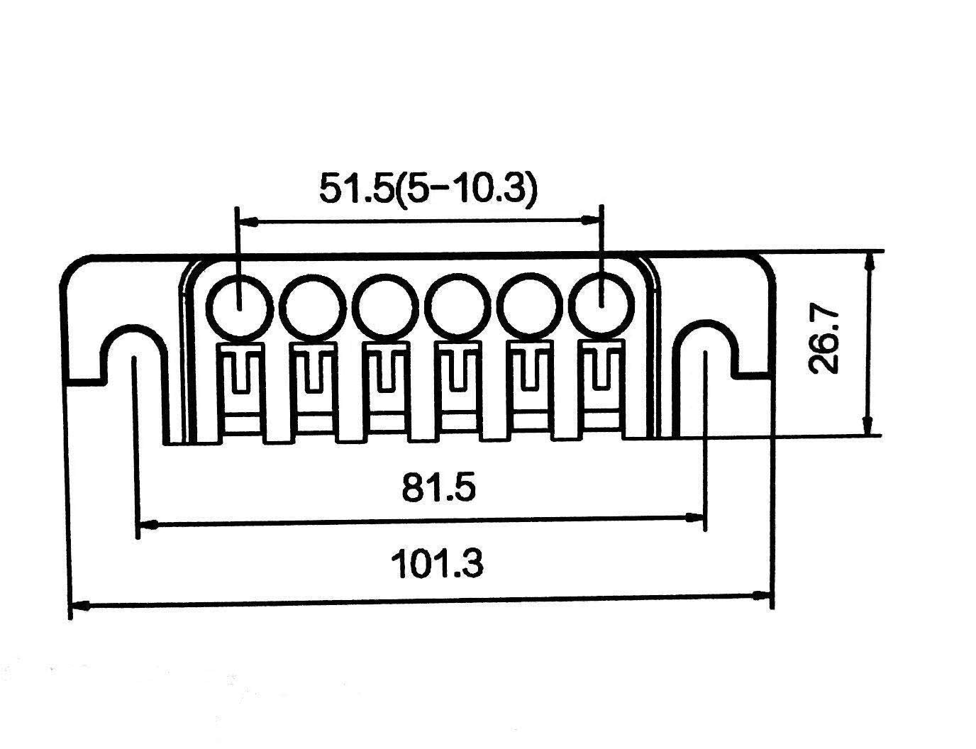 Guyker Guitar Bridge Tailpiece - Vintage TP 6 70's Bridges with Studs and Inserts Replacement Compatible with LP Les Paul 6 Stri