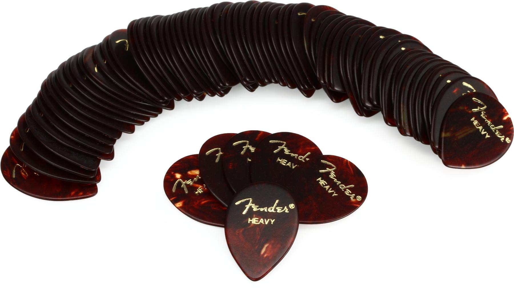 Fender 358 Shape Classic Celluloid Picks 72-Pack - Heavy
