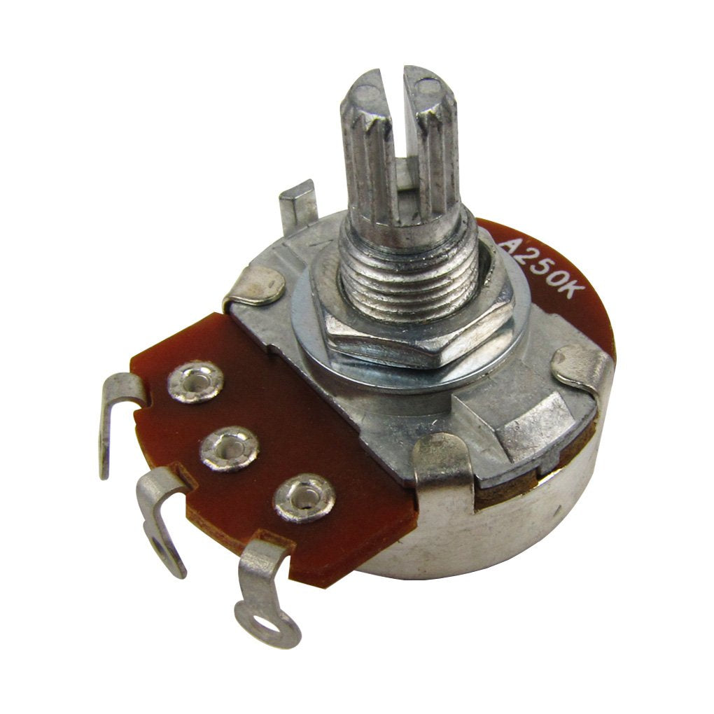Musiclily Guitar Full Size Pots A250K Split Knurled Short 15mm Shaft Audio Volume Taper Potentiometers for Stratocaster and Tele