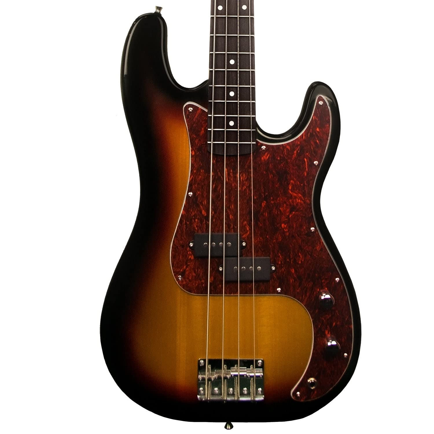 Sawtooth Ep Series Electric Bass Guitar, Vintage Burst W/Tortoise Pickguard