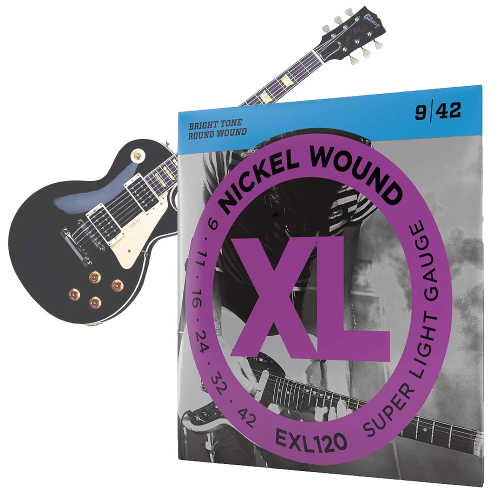 Exl120 Xl Nickel Wound Super Light Guitar Strings - 6 Strings, 09-42, Nickel-Plated Steel For Superior Tone, Tuning Stability & 