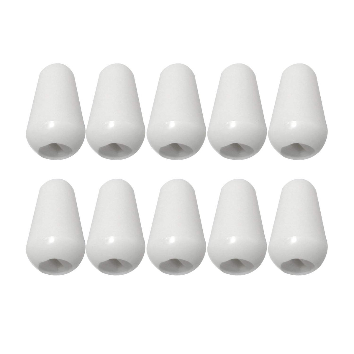 Ruiling 10Pcs M3.5 Plastic 3 Way Toggle Switch Knob Tip Caps For Electric Guitar Parts Accessories Switch Cap Off-White