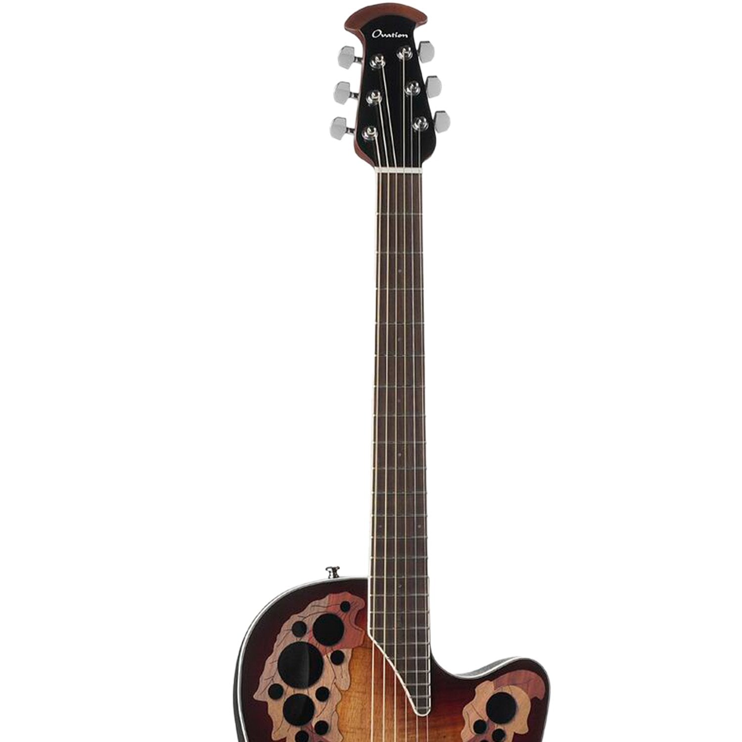 Ovation Celebrity Elite Plus Figured Koa Top Acoustic-Electric Guitar, Koa Burst