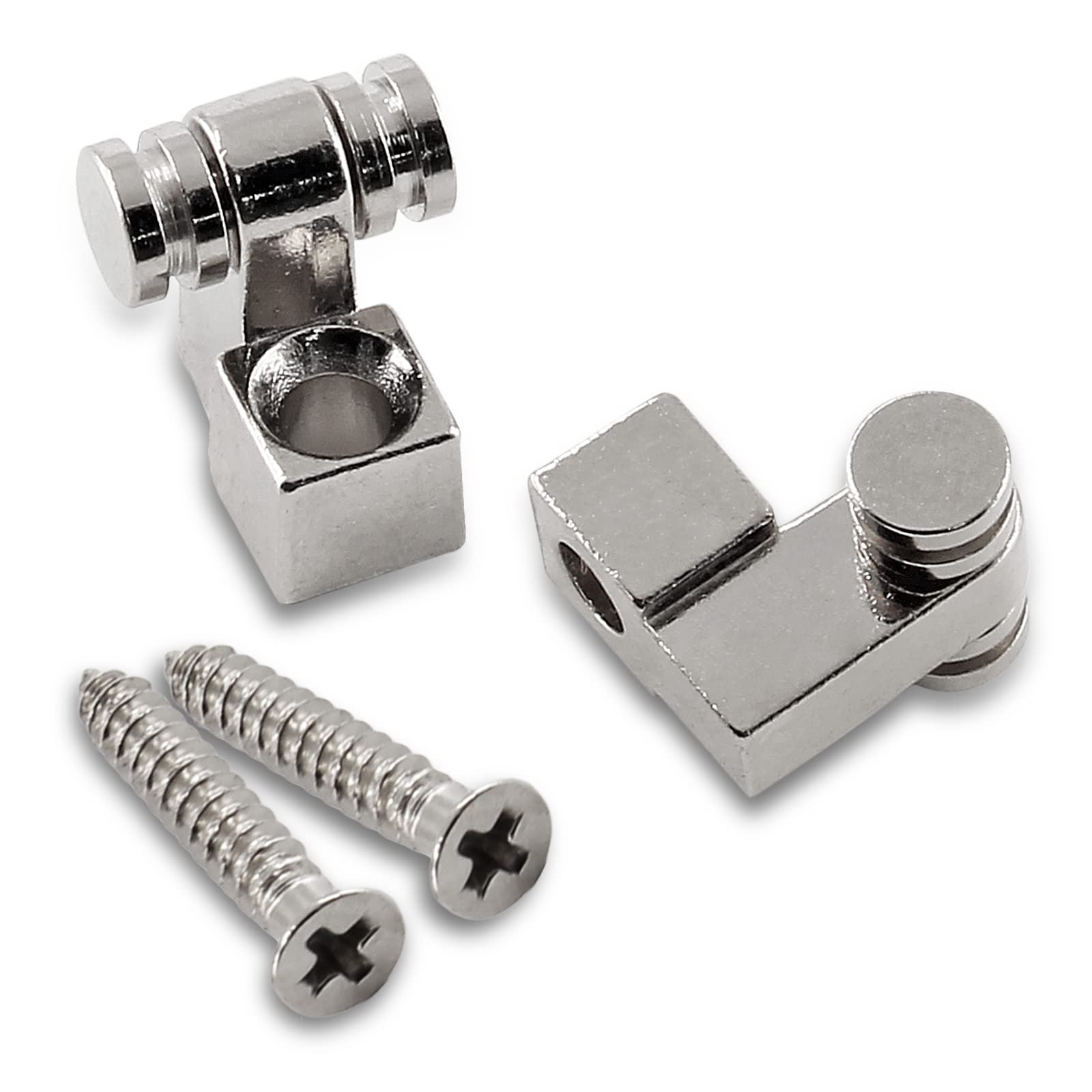 Jersvimc 2 Pcs Guitar Roller String Tree, Silver String Tree Retainer Telecaster String Guide Bass String Retainer Screw For Tel