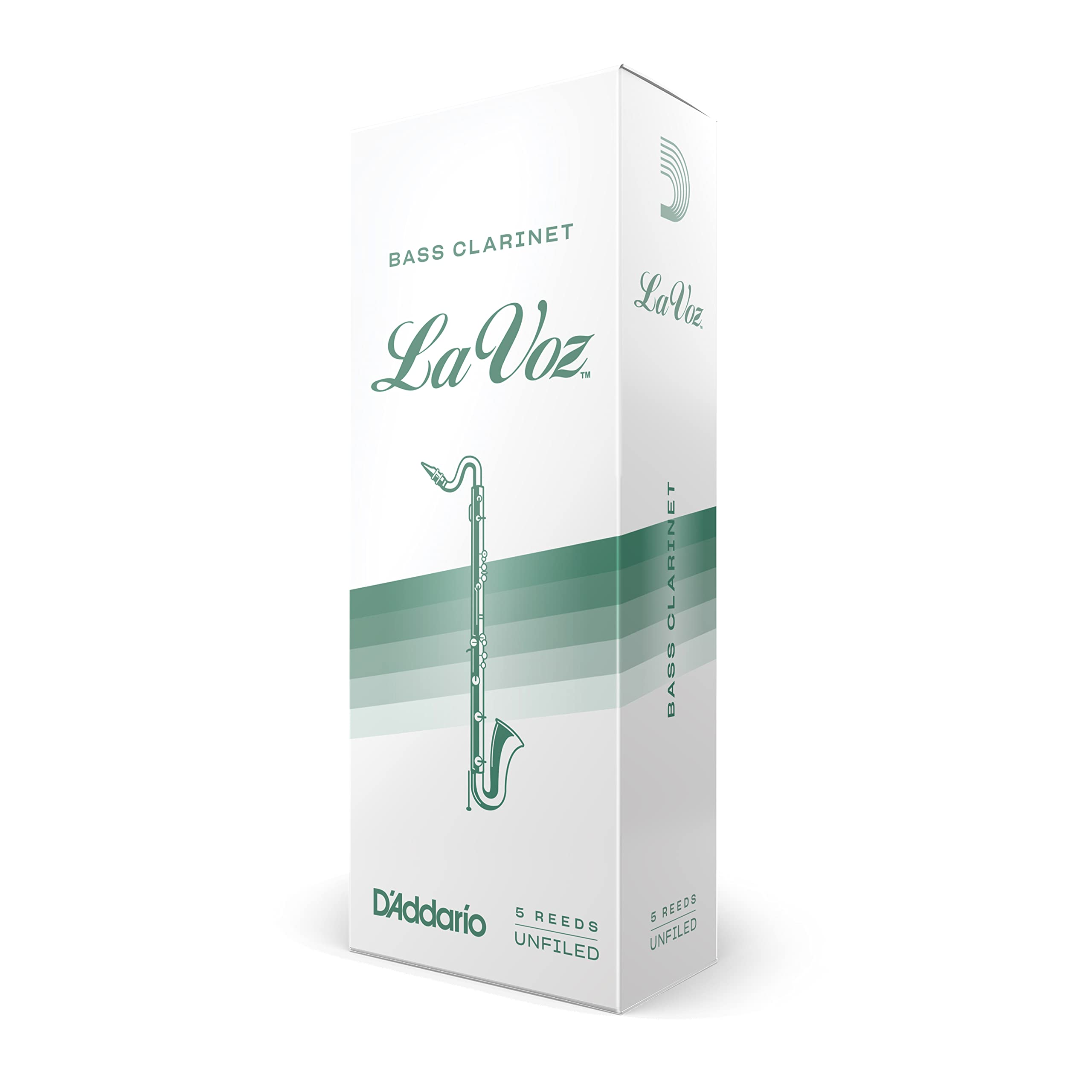 DAddario Royal | La Voz Organic Bass Clarinet Reeds, Strength Medium, 5-pack