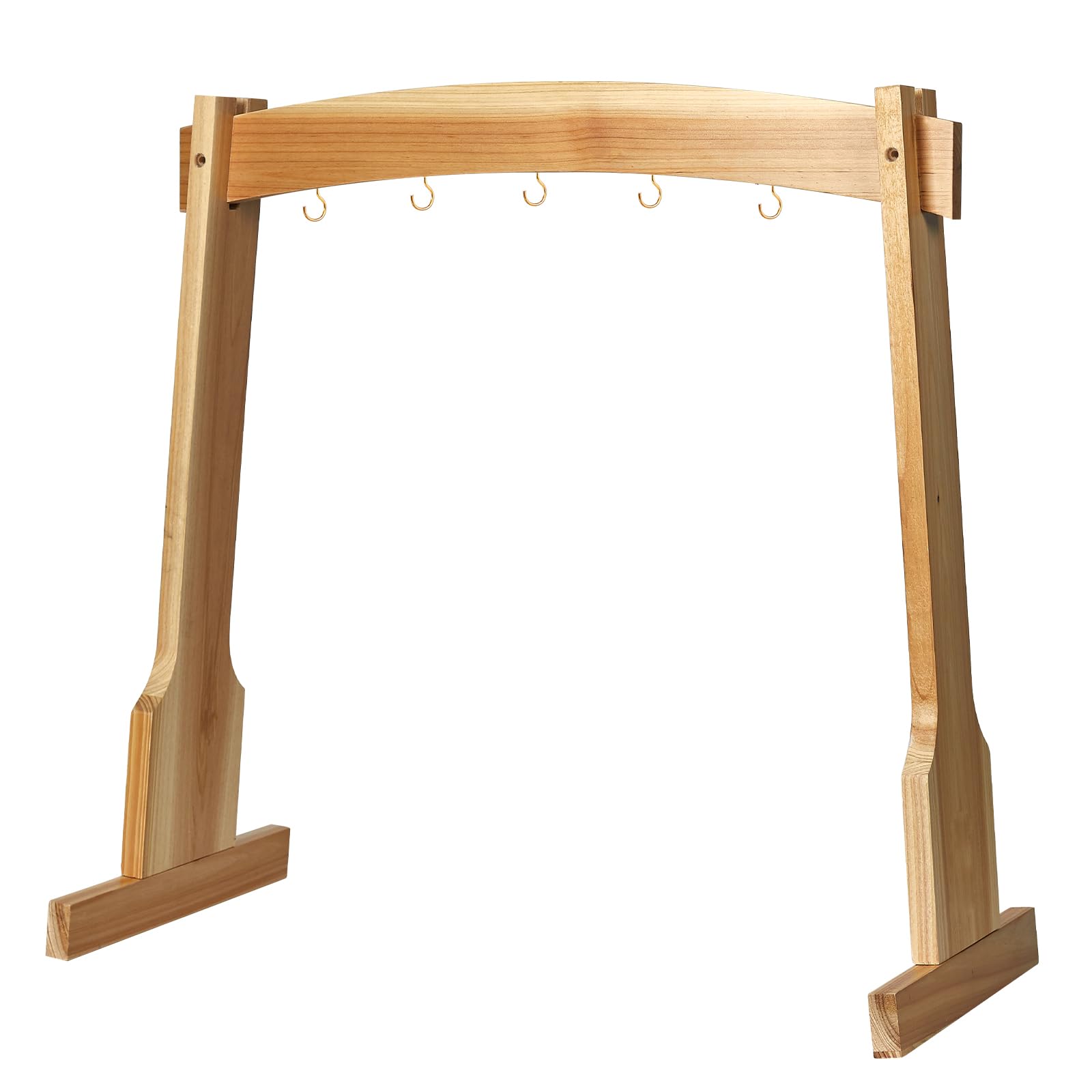 Amcortn Chime Stand for 5 Chimes, 14 Gong Target Stands, Wind Chimes Wood Stand, Light & Portable Multipurpose Stand, Easy Assem