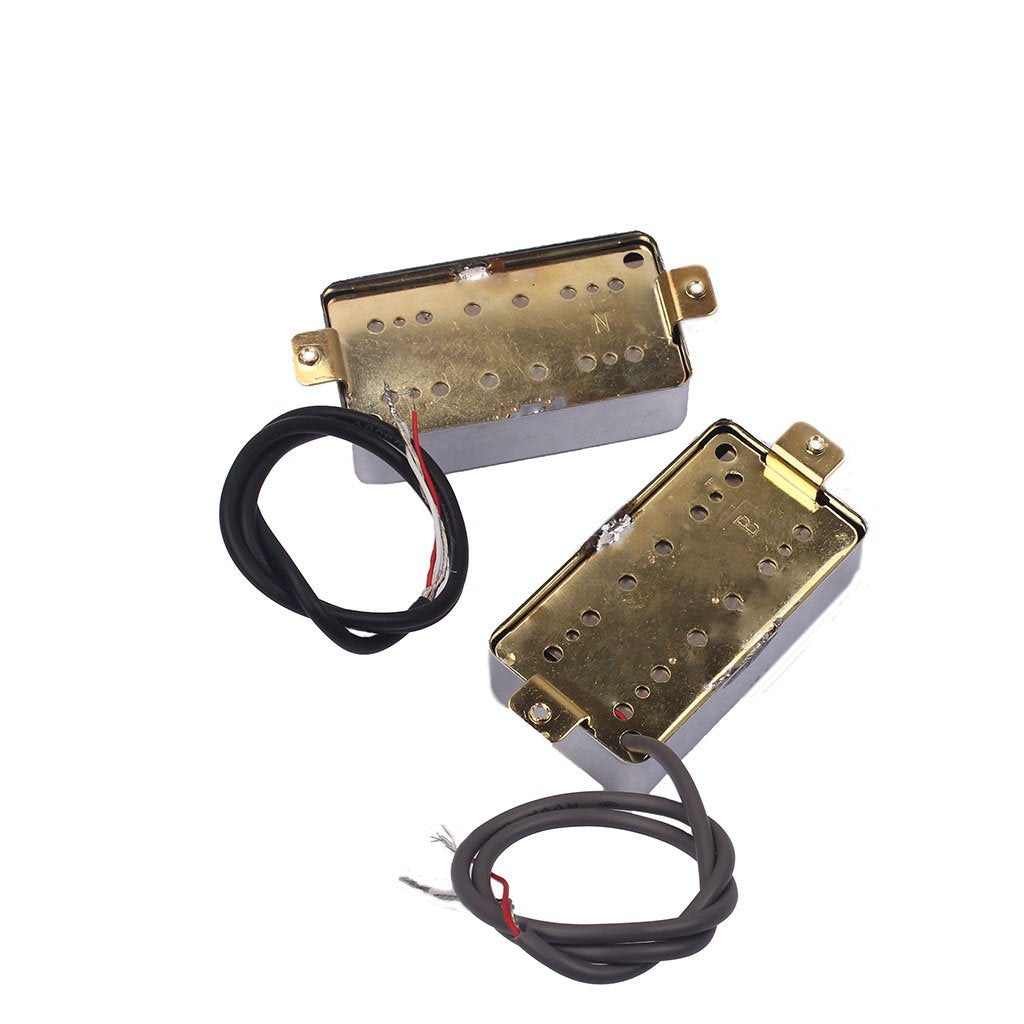 Ogdni P90 Pickup Set,Alnico V Single Coil Bridge & Neck Pickups for Les Paul P90 Style Humbucker Size Electric Guitar