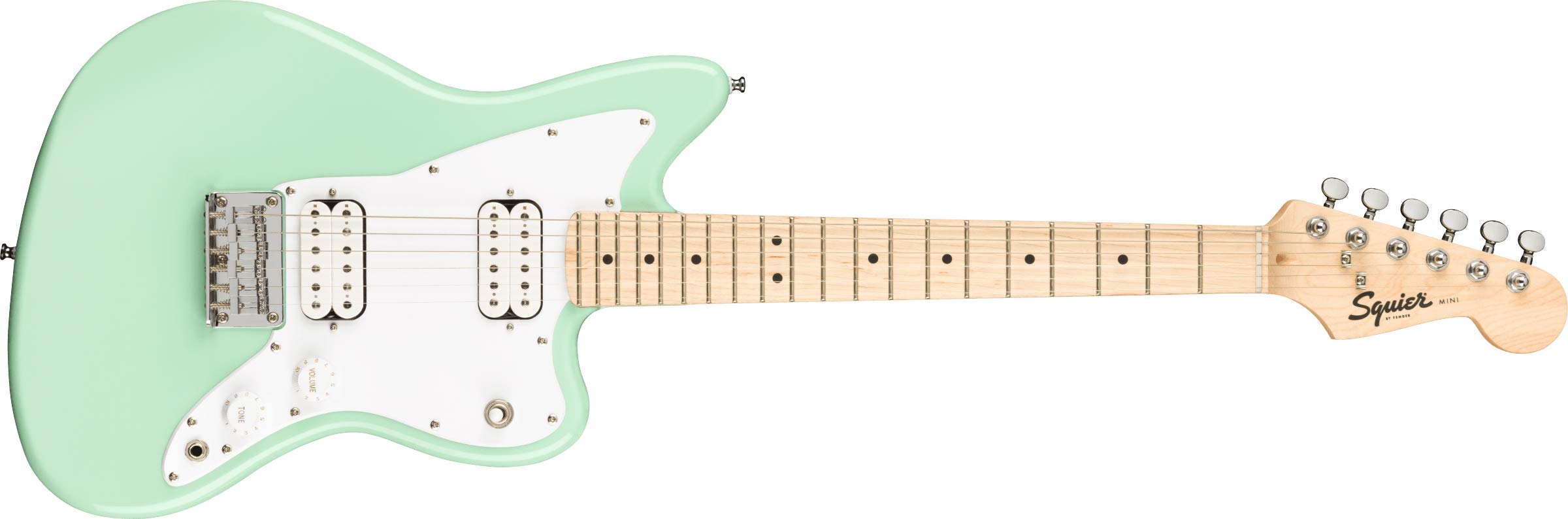 Squier Mini Jazzmaster Electric Guitar, With 2-Year Warranty, Surf Green, Maple Fingerboard