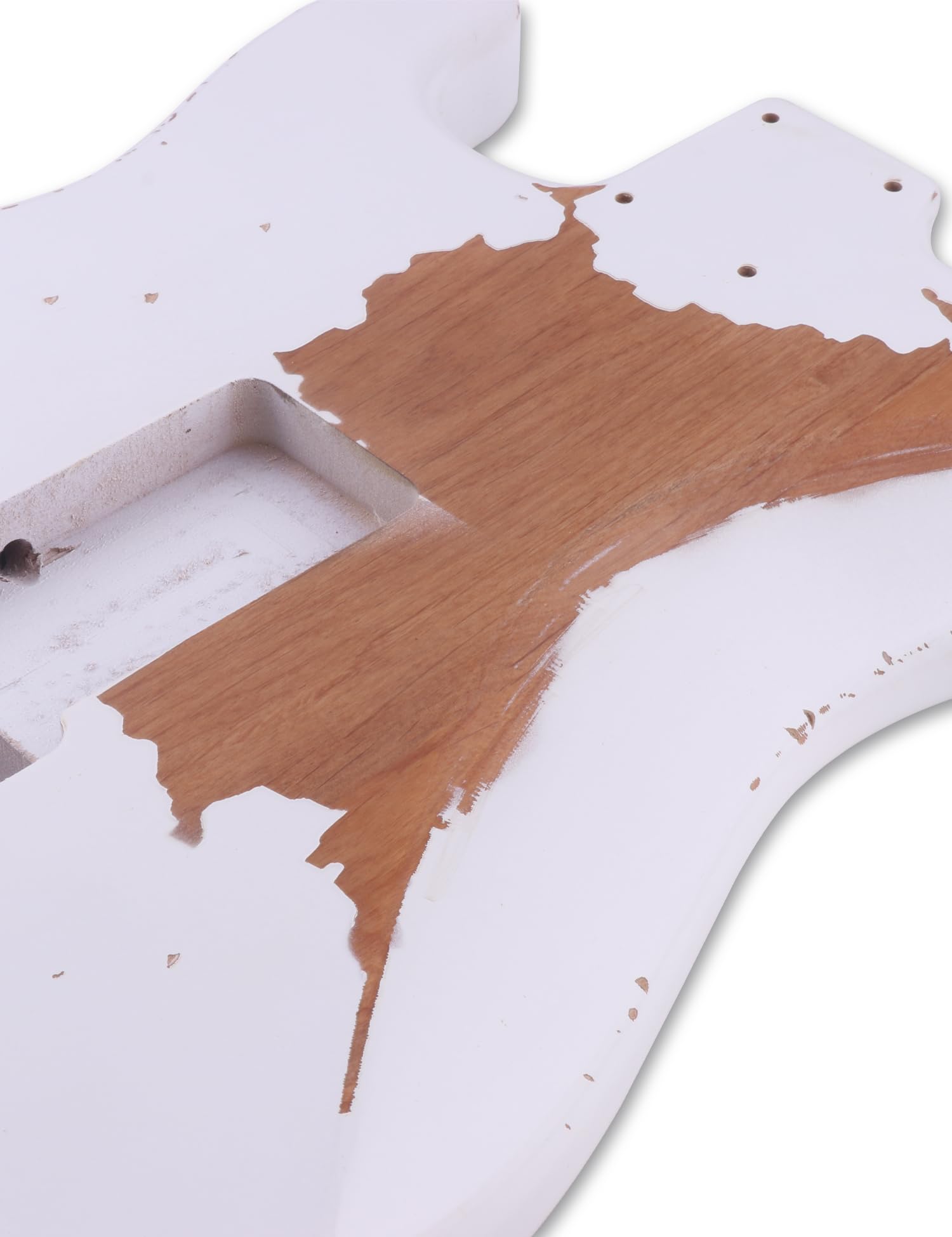 Sunsmile Relic Electric Guitar Body Nitro Top Alder Wood ST Style DIY Guitar Body S-S-S Antique White.