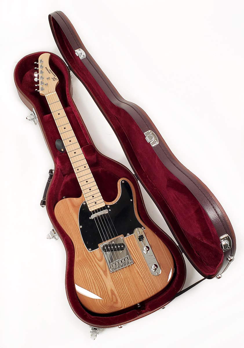 Douglas EGC-400 ST Brown Burgundy Guitar Case for Fender Stratocaster Telecaster and Similar Models