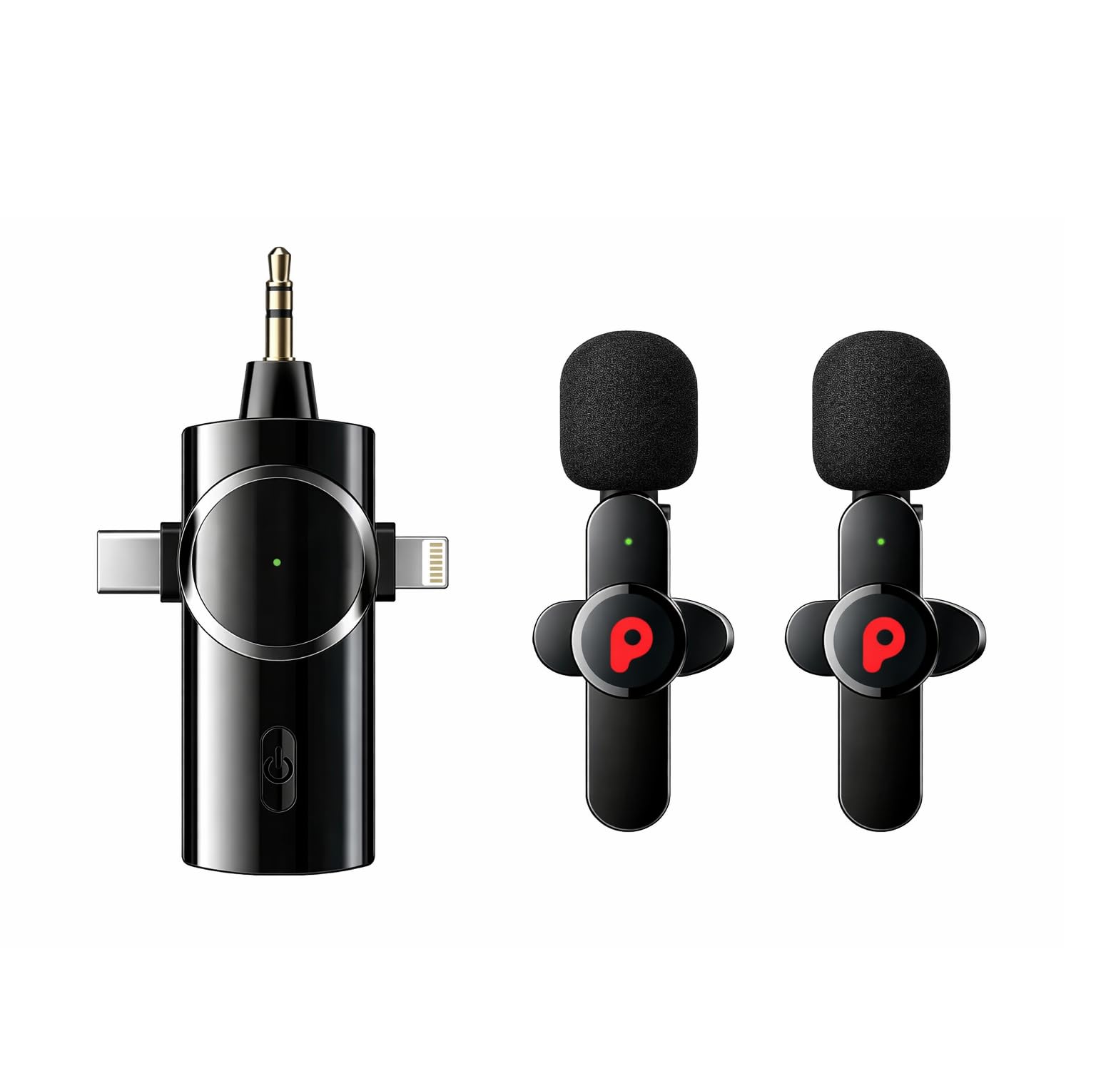 Primate K33 3-In-1 Wireless Lavalier Microphone For Youtubers, Vloggers & Creators | Compatible With Iphone, Android, Dslr, Ipad