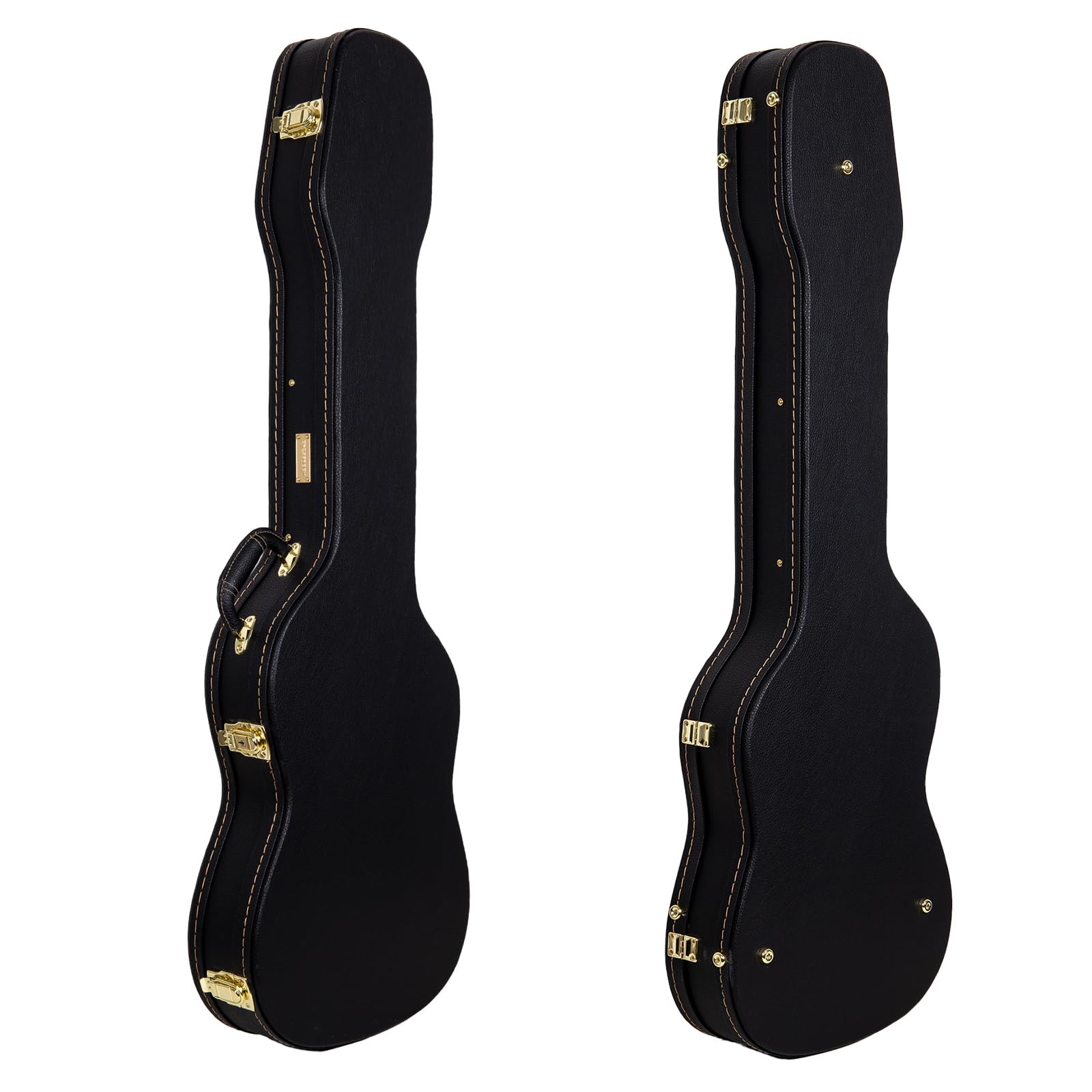 Crossrock Wood Case fits right-hand Precision Bass Style Guitars-Black(CRW620PBBK)