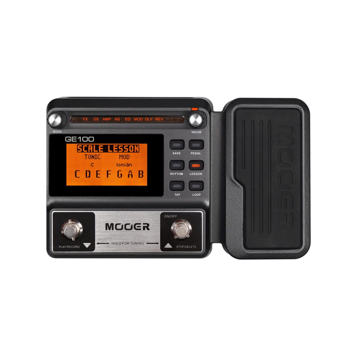 Mooer Ge100 Multi-Effects Guitar Pedal With 80 Presets, 66 Effects, Loop And Expression Volume Pedal, Tap Tempo, Headphone Out