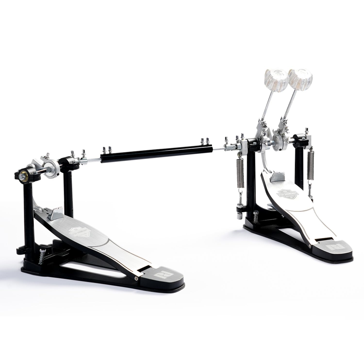 PLADRUBO P800 Direct Drive Double Bass Pedal - Aerospace Grade Materials, One-Piece Construction for Drum Set (Double) Black