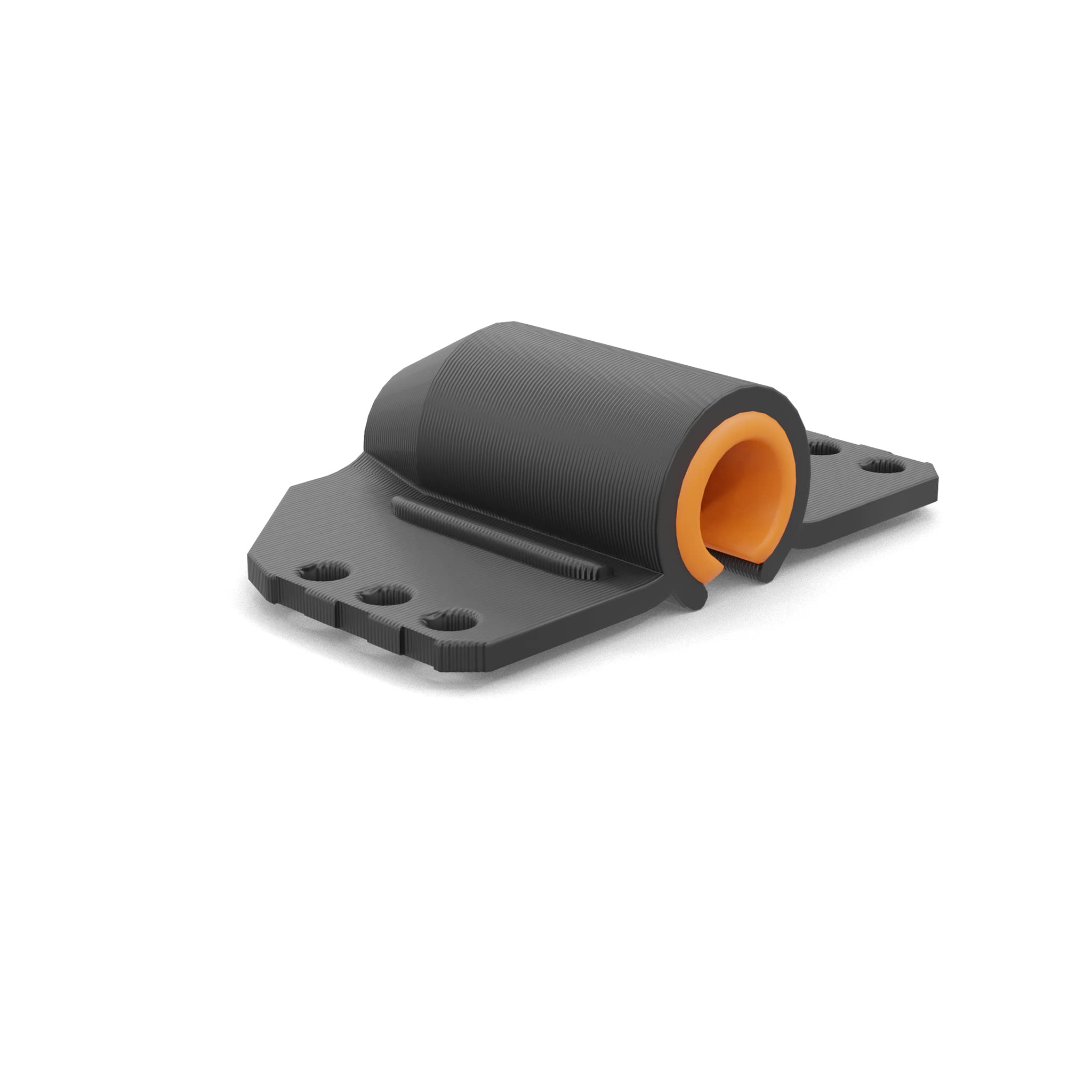 Isolate IT Lavalier Microphone Isolation Shield System with Sorbothane (Compatible With Sennheiser ME2, Black/Orange)