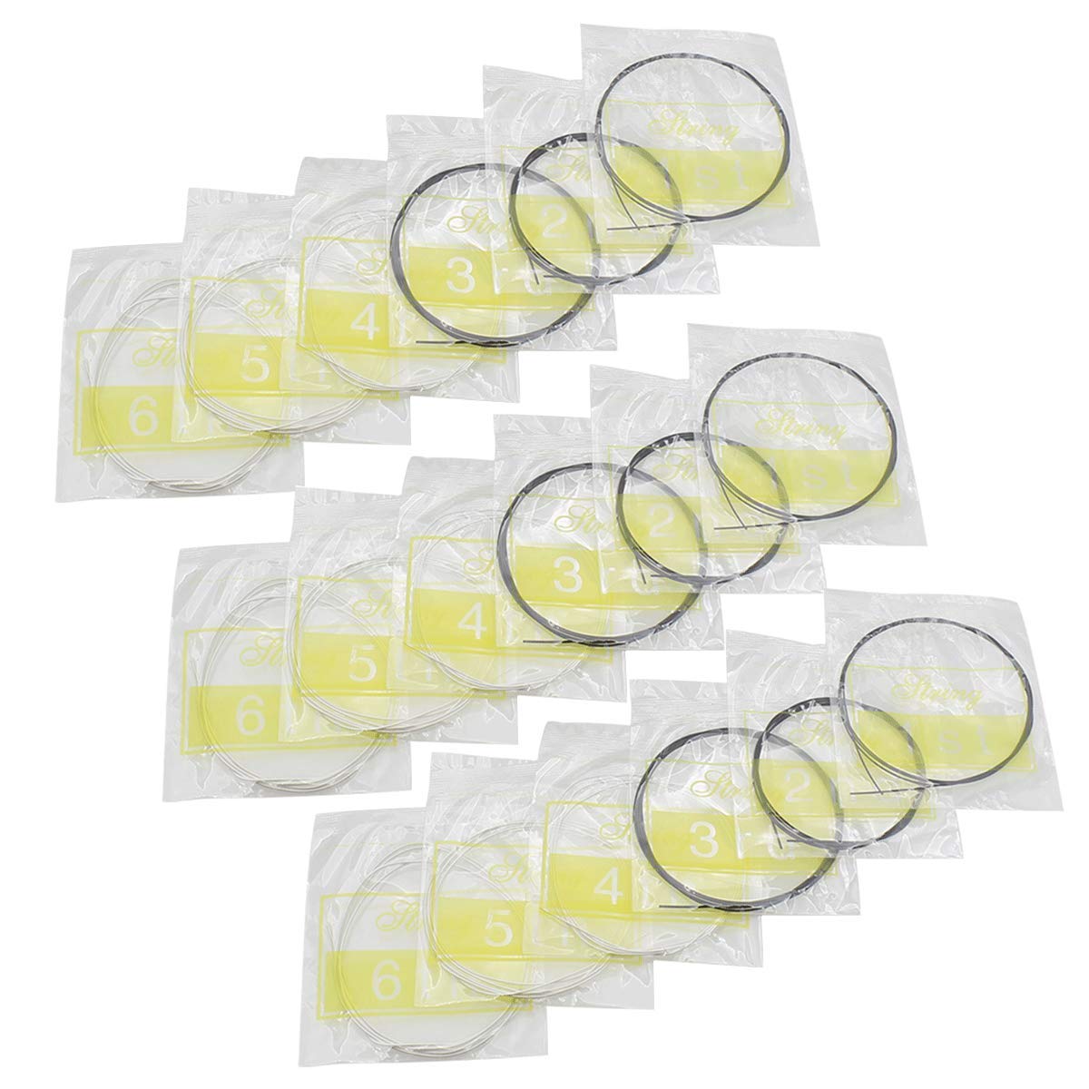 JYsun Classical Guitar Strings 3 full sets with Black Nylon for E-1st B-2nd G-3rd and Nylon Core Silver-Plated Copper Wound for