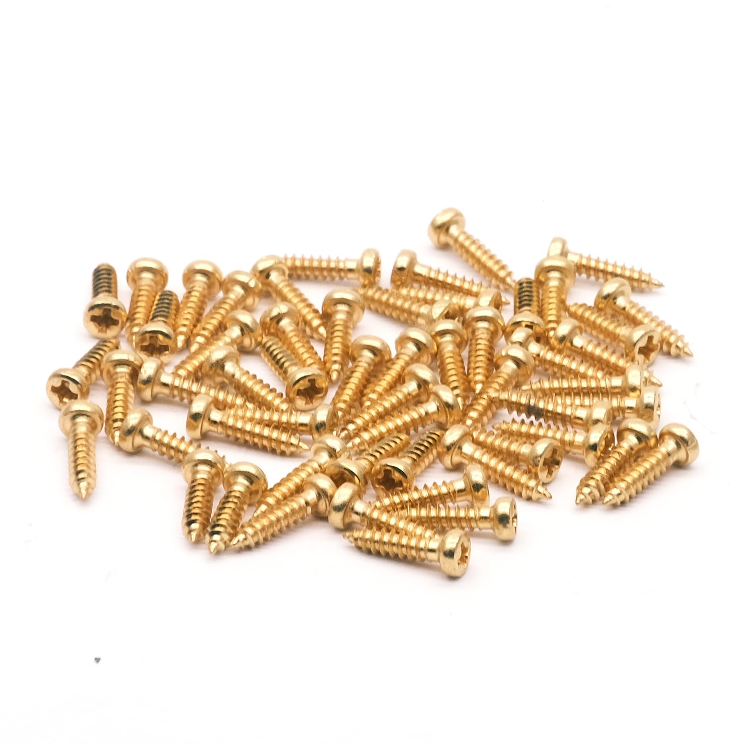 harpfeas Tuning Peg Tuning Key Screws Machine Heads Guitar Tuner Mounting Screws for Electric/Acoustic Guitar Bass 11 x 2 mm (Go