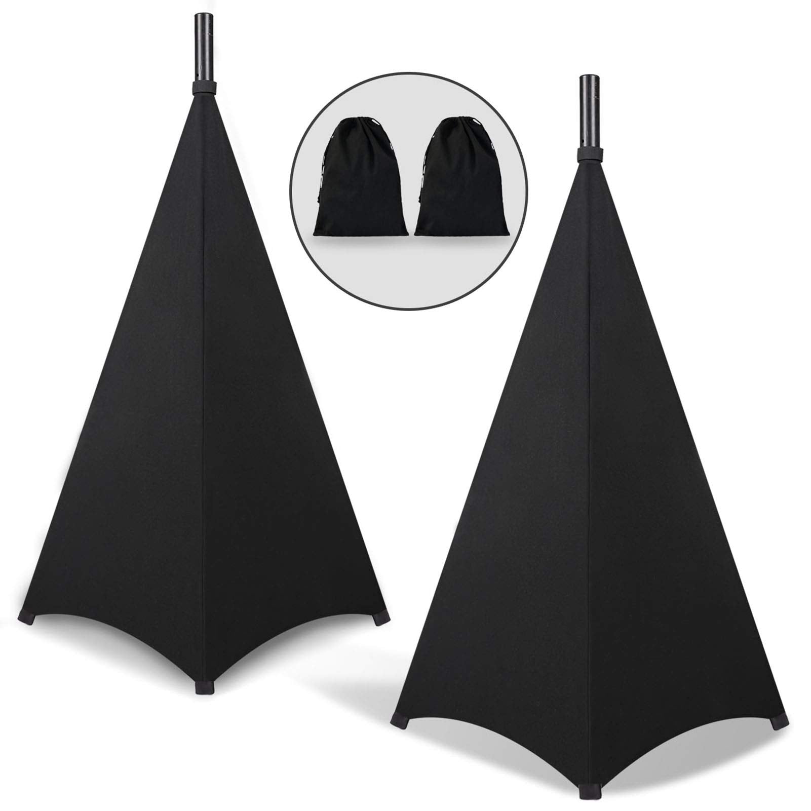 Dofilachy Speaker Stand Cover-DJ Bag with 360 Degree Cover, Speaker Tripod Scrim Cover for Speaker/Lighting with Free Travel Bag