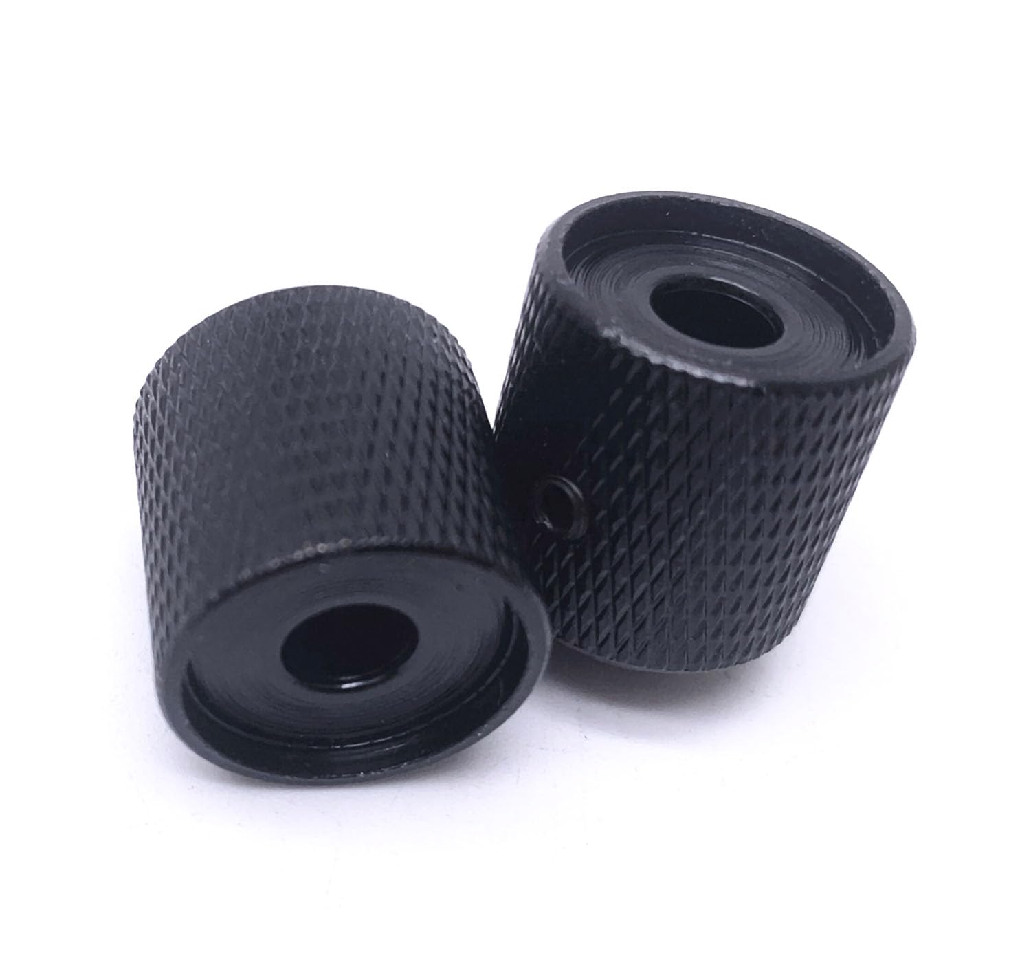 TUOREN 4Pcs Pearl Top Guitar Dome Knob Volume Tone Control Knobs with Allen Keys for Electric Guitar or Precision Bass Black