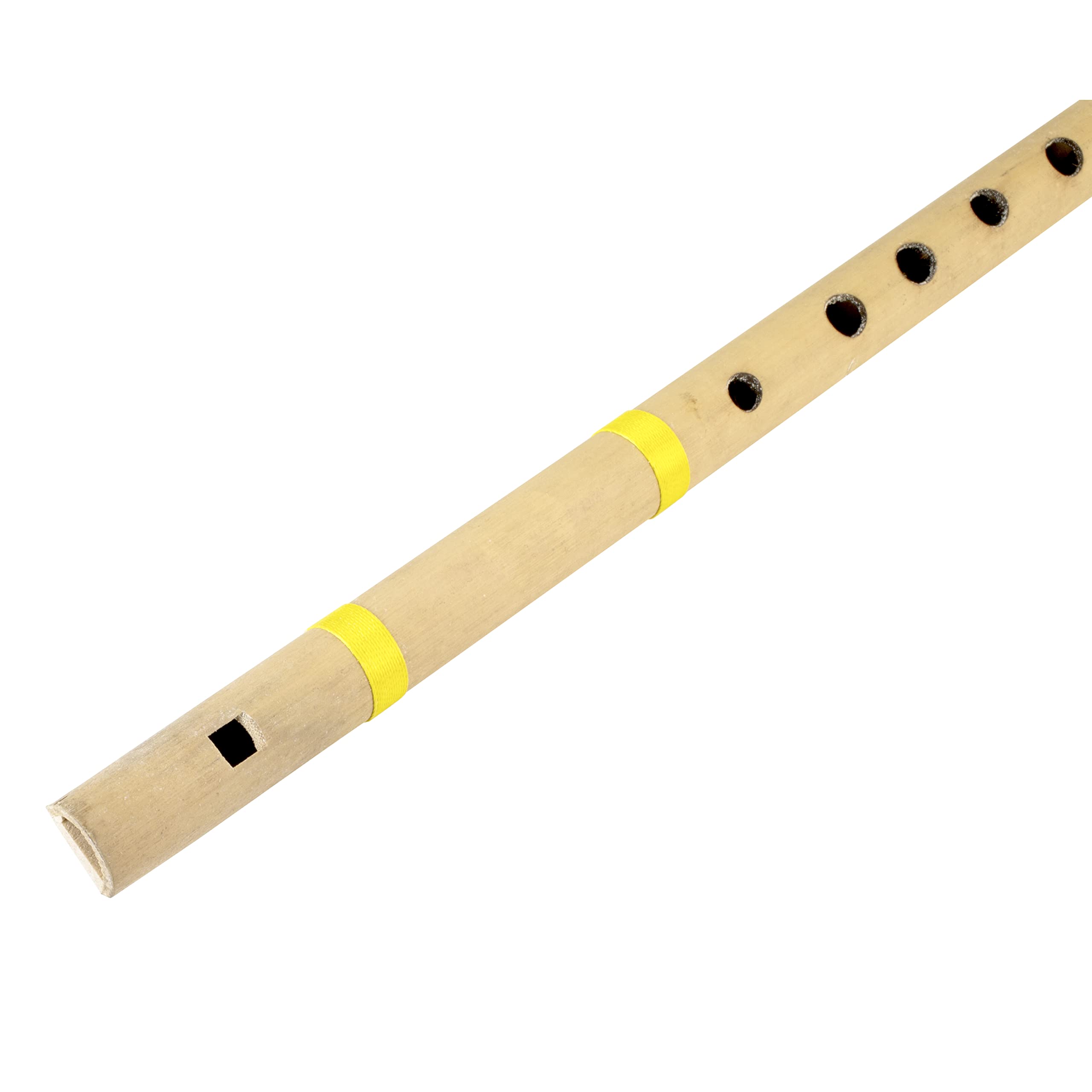 13 Inch Authentic Indian Wooden Bamboo Flute in 'C' Key Fipple Woodwind Musical Instrument Recorder Traditional Bansuri Handcraf