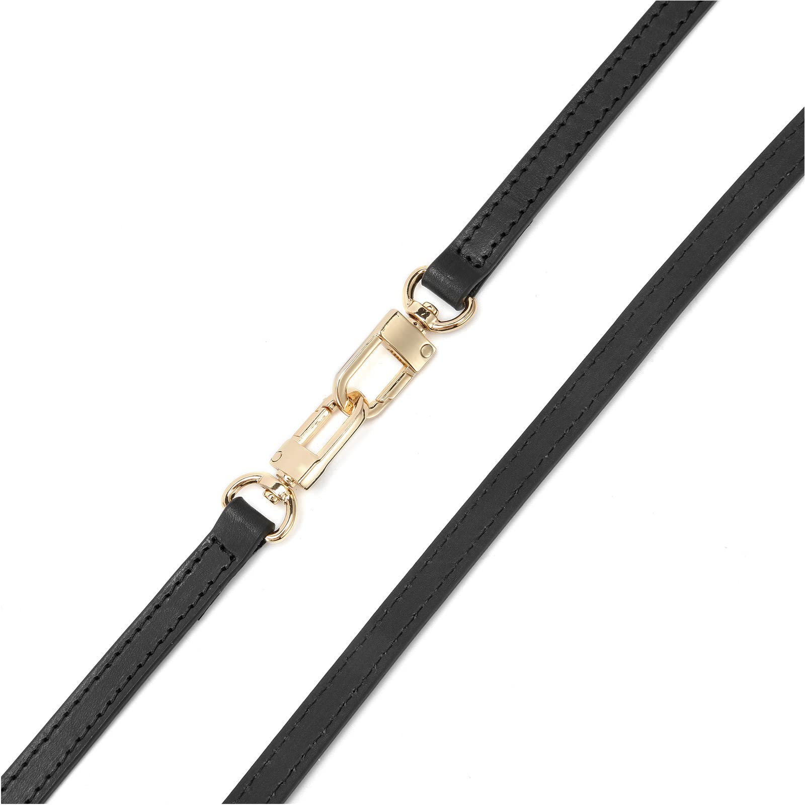 OULARIO Genuine Black Leather Crossbody Strap for EPI Gags Pochette Petit Malle Alma BB Clery Louise PM Luna Lluny Bb 10mm with