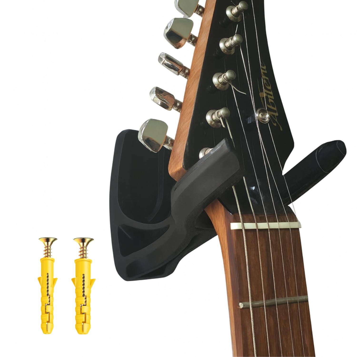 Sanchi Homes | Guitar Wall Mount Holder | Durable Bioplastic Hanger For Acoustic & Electric Guitars | Easy Installation | Comes 