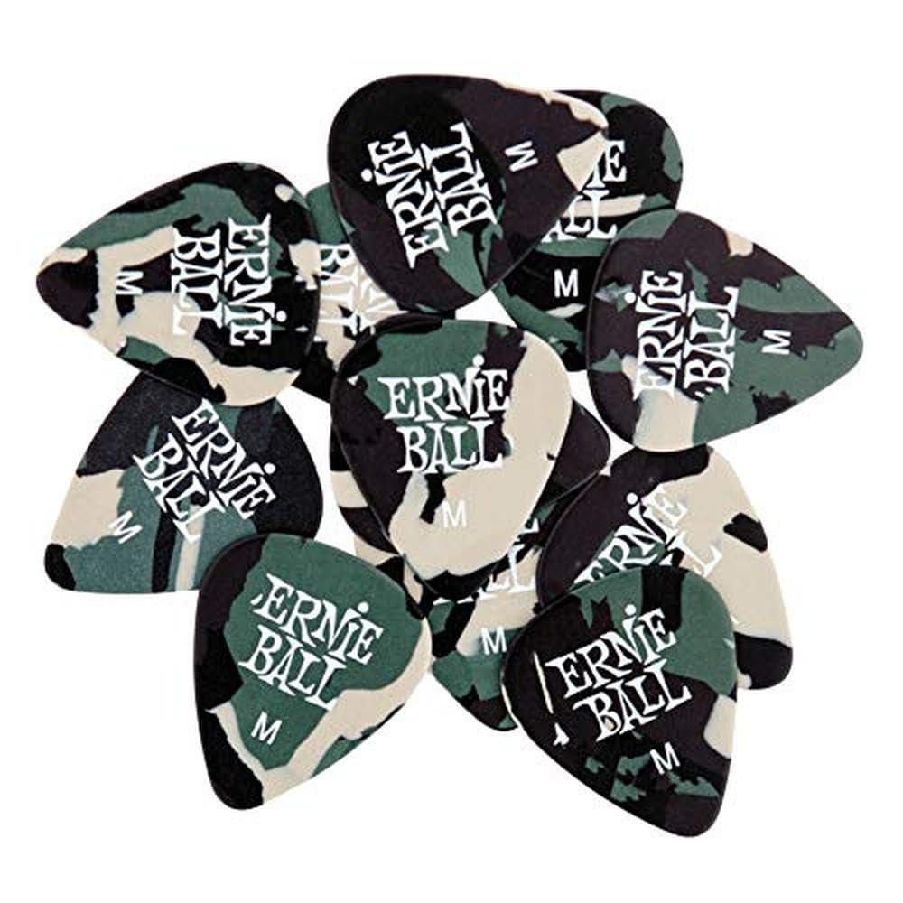 Ernie Ball Guitar Picks, Medium, Camouflage, 12-pack (P09222)