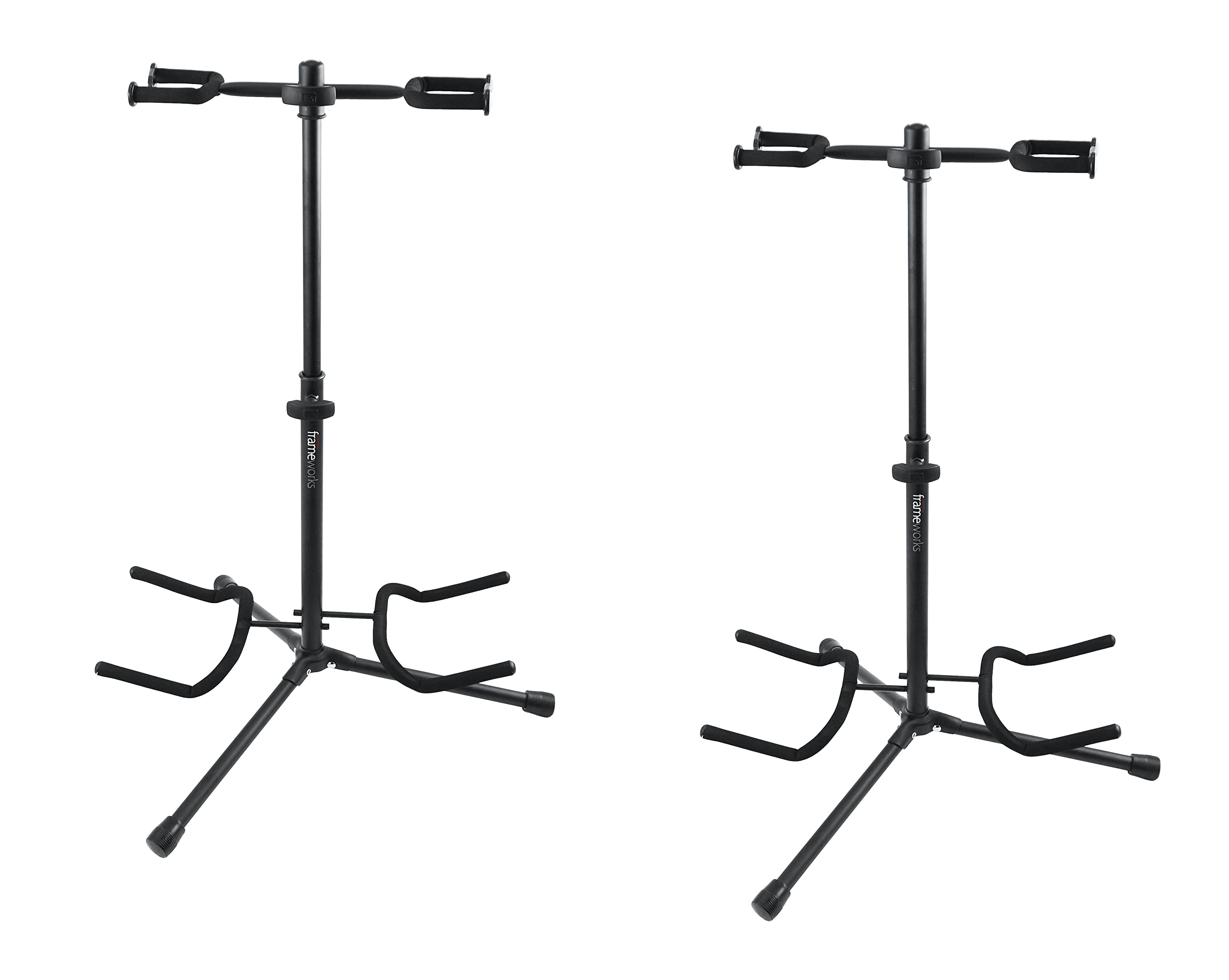 Gator Frameworks Two Pack Of Double Stands Fits Acoustic & Electric Guitars (Gfw-Gtr-2000-2Pk)