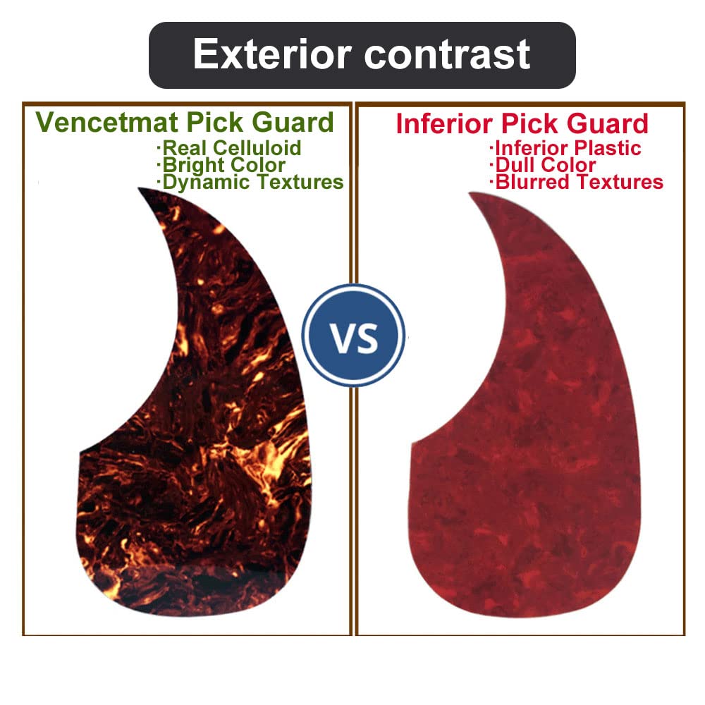 Vencetmat Acoustic Guitar Pickguard fit for Martin-Flame Red