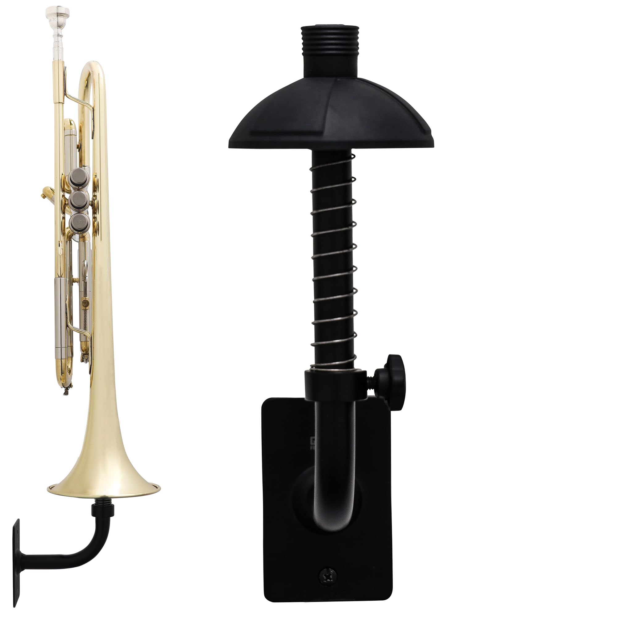 Gator Frameworks Recital Series Wall Hanger for Standard Sized Trumpets, (GFW-TRUMPETHNGR-BLK)