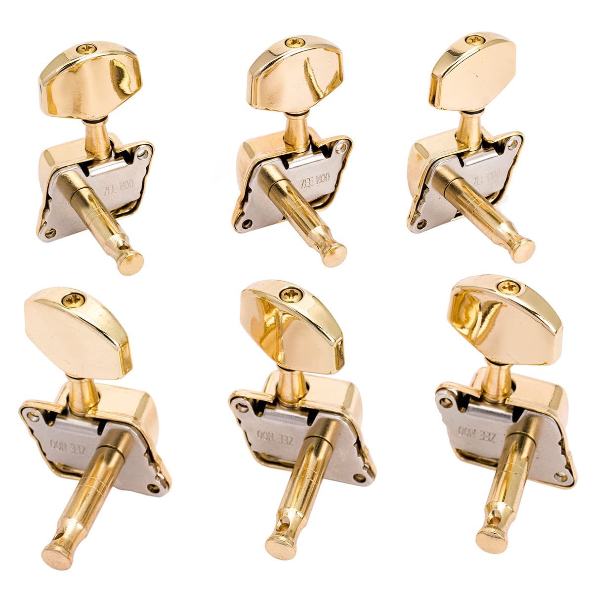 Musiclily Pro 3L+3R Semi-Closed Guitar Tuners String Tuning Pegs Keys Machine Heads Set for Electric Guitar or Acoustic Guitar,