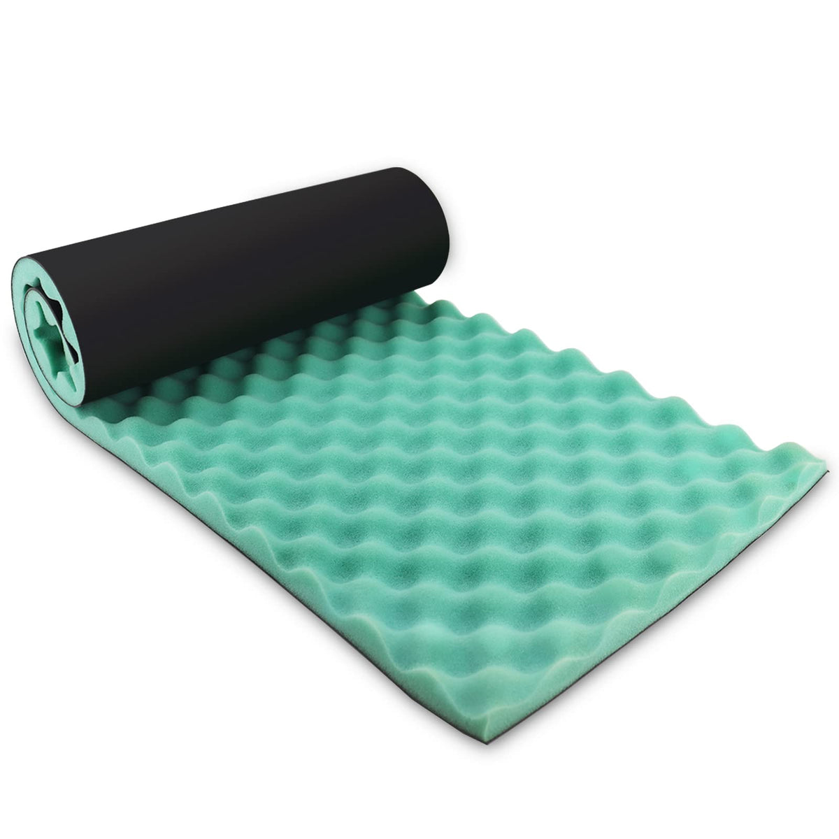 Bxi Double Noise Insulation Soundproofing Foam - 39.4 X 13.4 X 1 Inches Egg Crate Sound Proof Acoustic Foam Panels - Sound Dampe