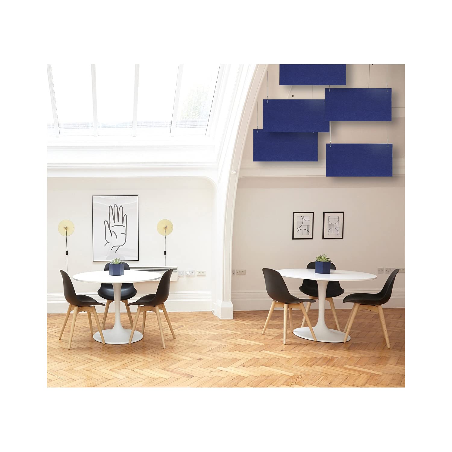 Versare Hanging SoundSorb Acoustic Baffles | Sound Dampening Material | Ceiling-Hung | Modern Design | 48'' x 24'' Beige SoundSo