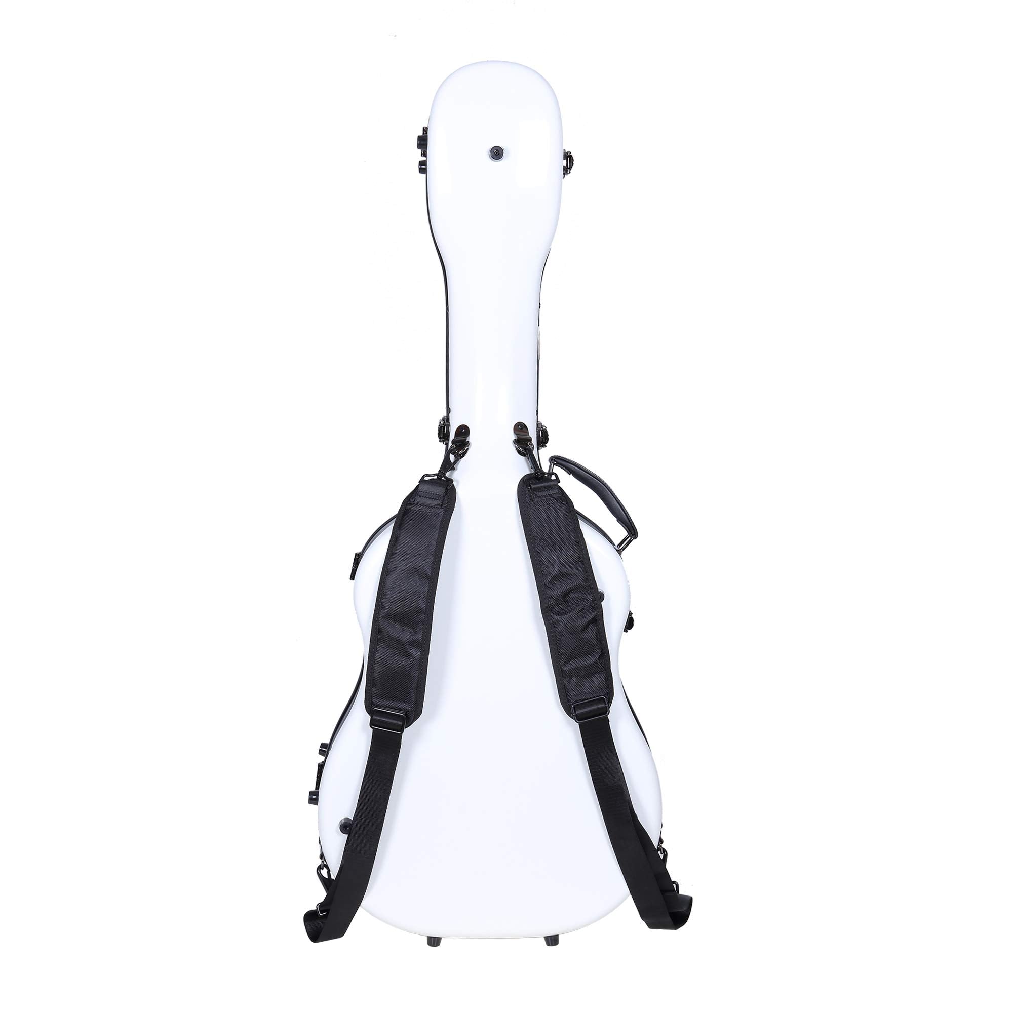 Crossrock Deluxe Fiberglass Case for 40''/41'' Dreadnought Acoustic Guitars-Whiite(CRF2021DWT)