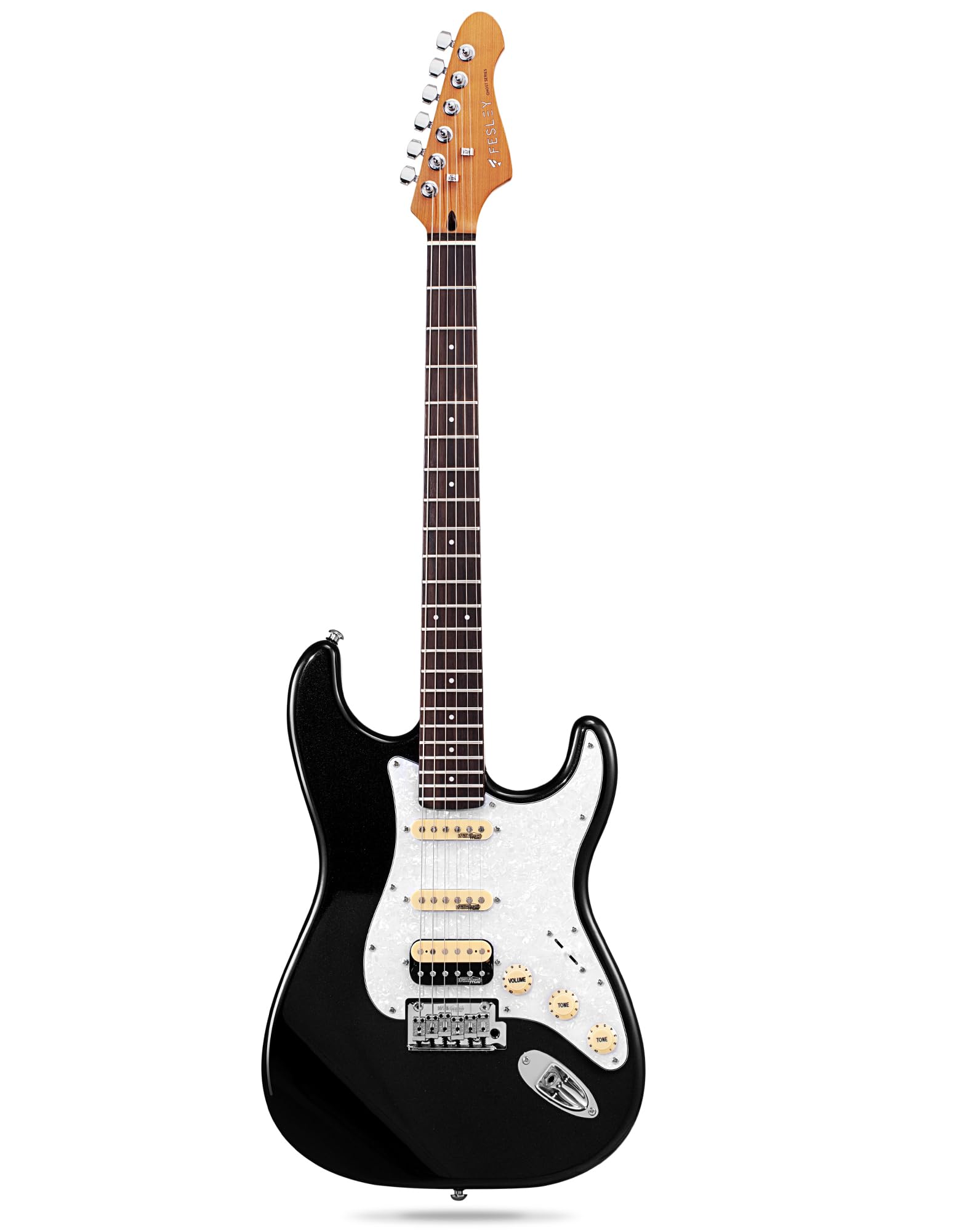 Fesley 39'' Electric Guitar: Solid Body Electric Guitars For Intermediate &Pro Players With Wilkinson Pickups,Grover Tuners,6 St