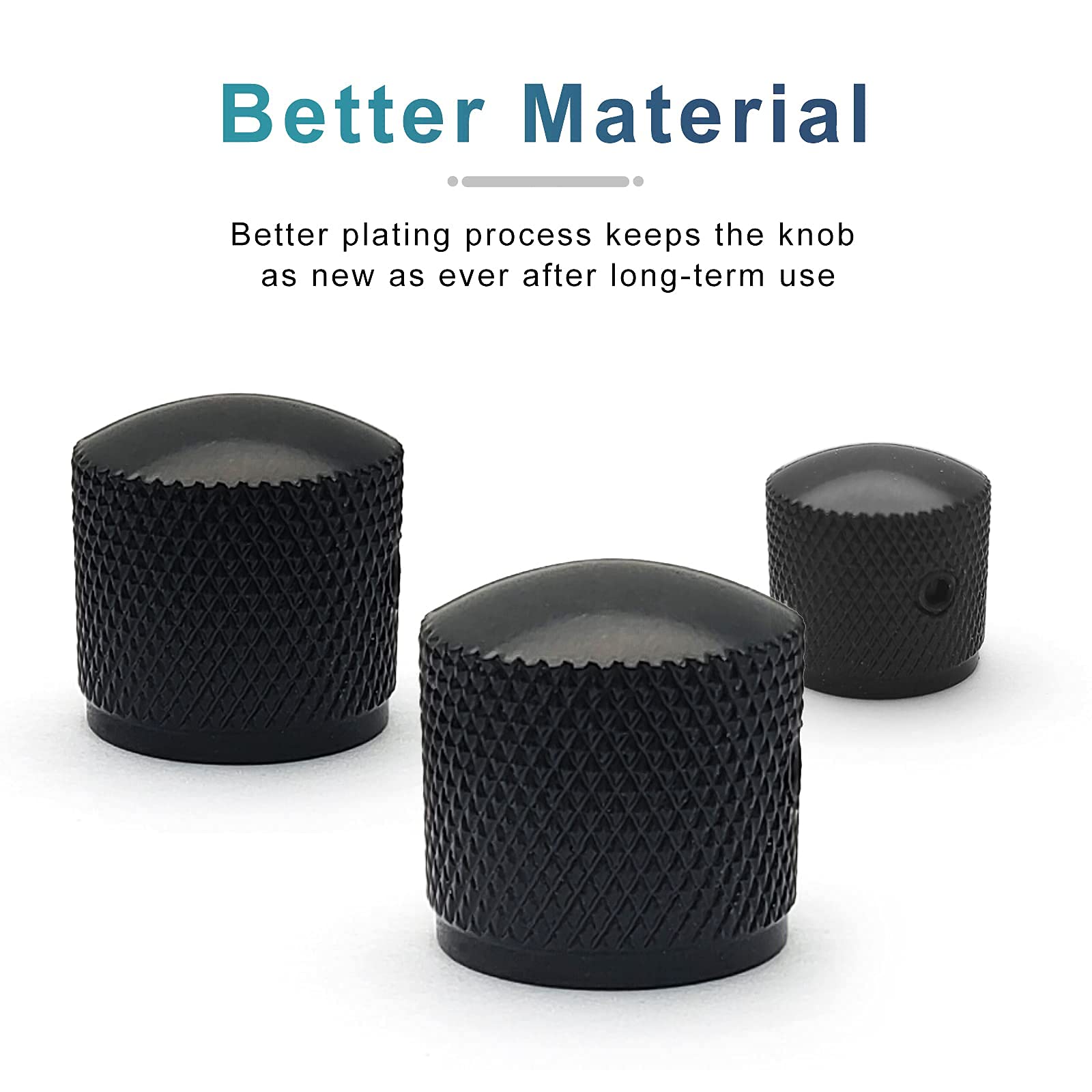 SAPHUE 4 Pcs Metal Volume Tone Dome Tone Guitar Speed Control Knobs with Allen Keys Screws Set for Fender Strat Telecaster Gibso