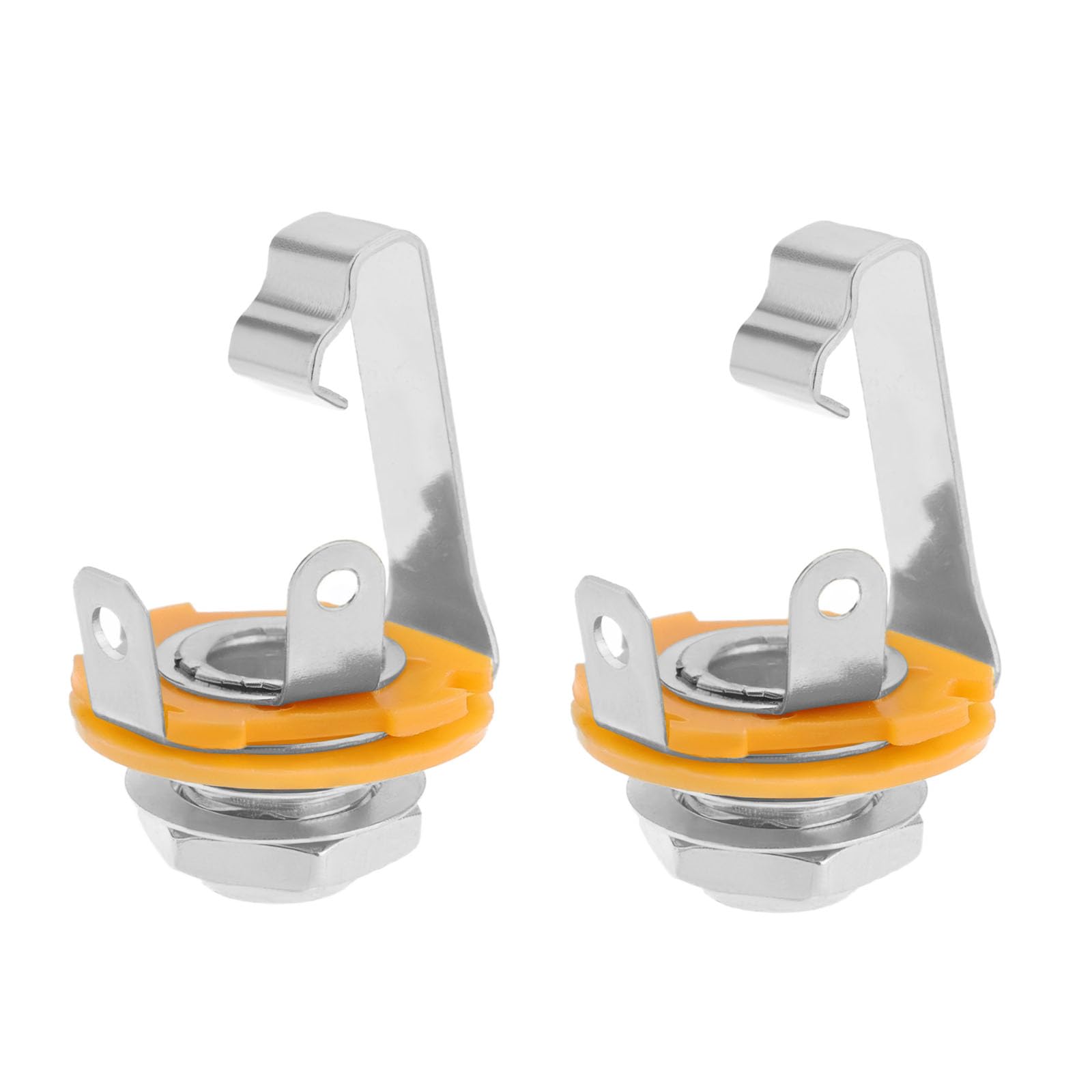 The Lord Of The Tools 2Pcs Guitar Input Jack 6.5Mm Jack Mono Panel Mount Receptacle 1/4 Inch Female Guitar Input Jack For Guitar
