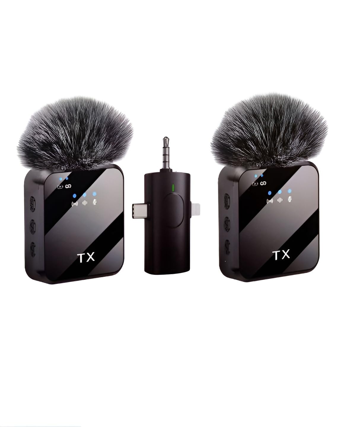 Vrjtec 3-In-1 Wireless Microphone | Mic For Iphone, Android & Camera | Led Display, 164Ft Range, Noise Reduction, Mute & Reverb 