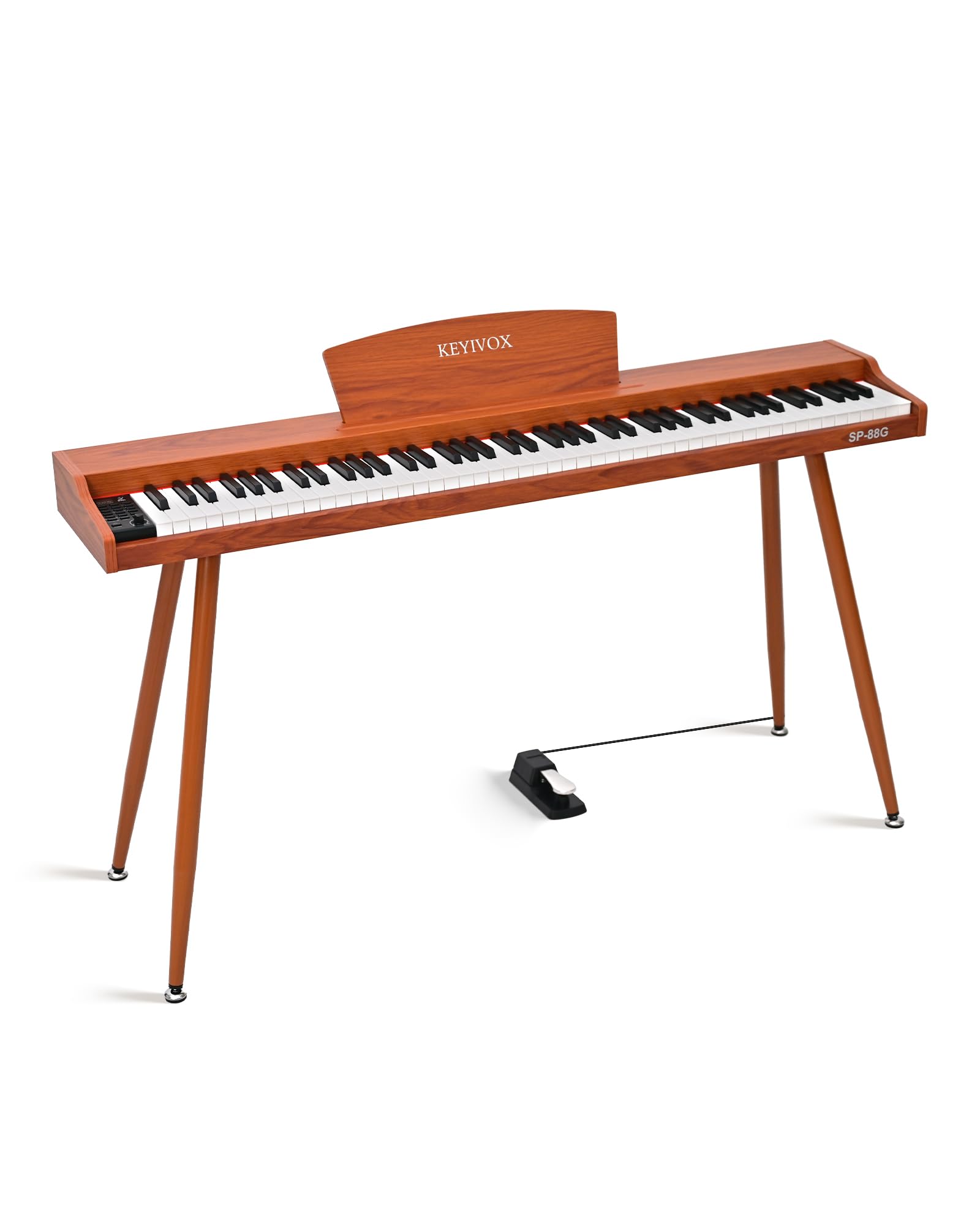KEYIVOX SP88G Digital Piano Keyboard with Stand & Sustain Pedal, 88 key Semi Weighted Electric Piano for Beginners and Adults, 8
