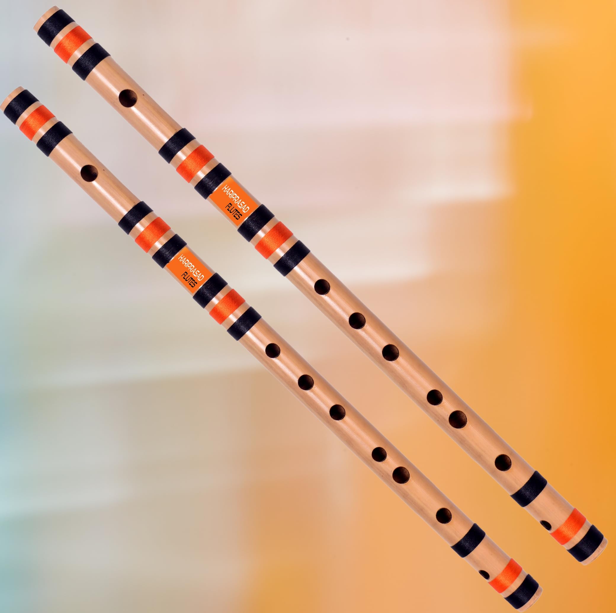 Hariprasad Flutes Professional C Natural And C# Sharp Medium Right Hand Bansuri Musical Instrument For Beginners (C Scale Size 1