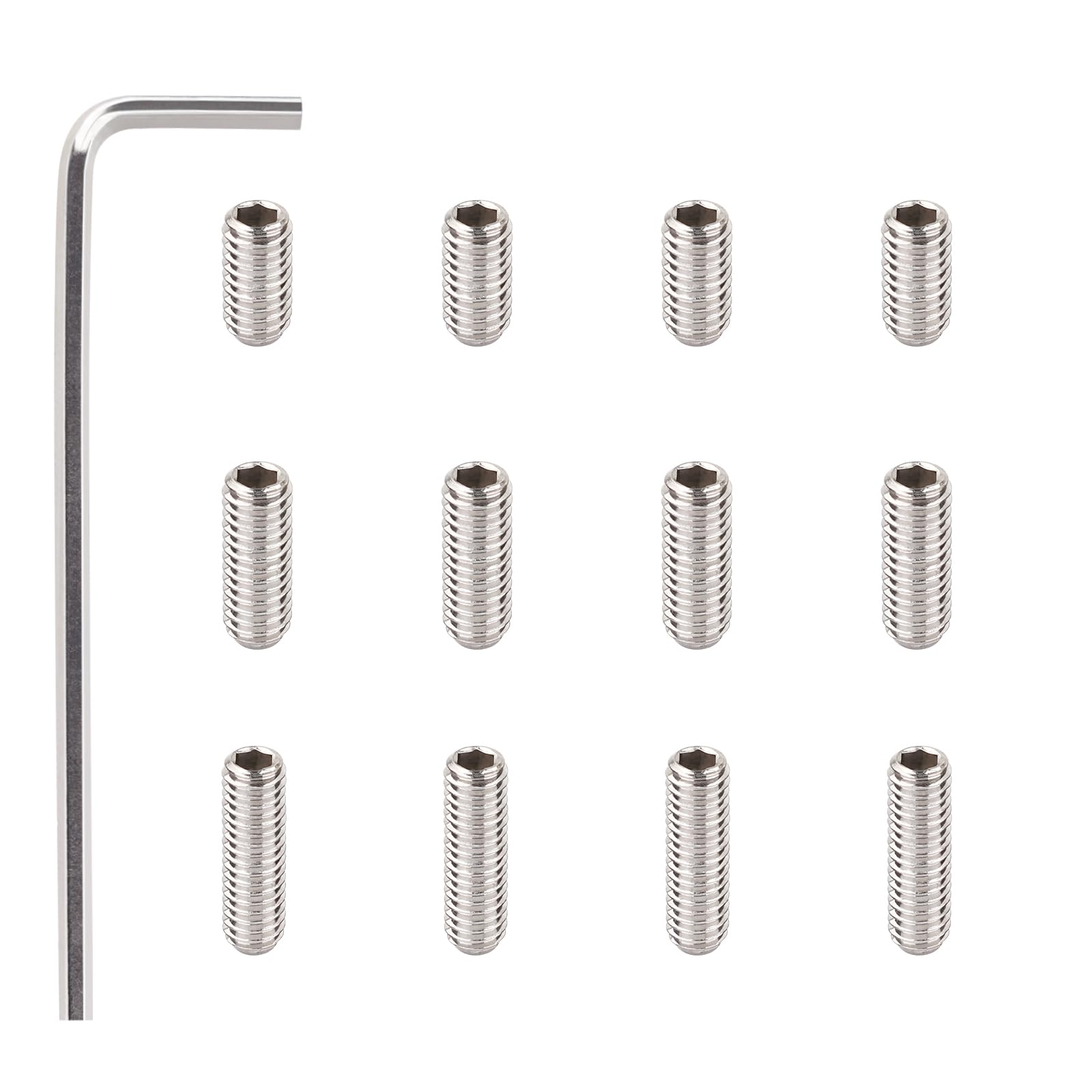 Banworks Metric M3x6/8/10mm Stainless Steel Guitar Tremolo Bridge Saddle Height Adjustment Screws for Imported Strat/Tele Electr