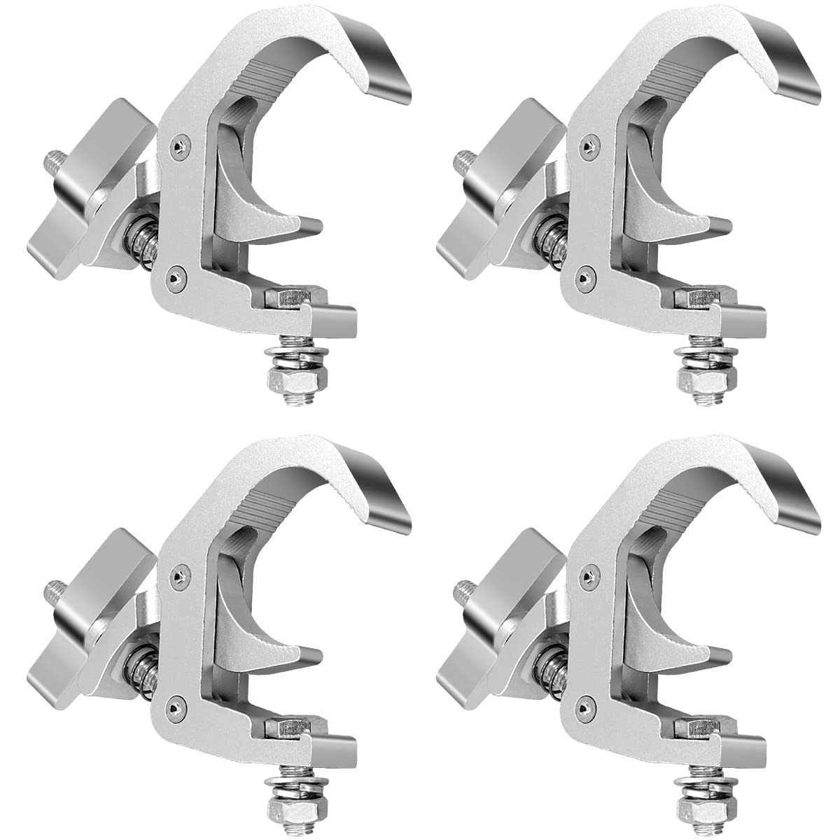 4Pack Heavy Duty Stage Lighting Clamps Hook,330Lb Load Capacity Aluminum Alloy Premium Pro Truss Clamps,Fit 40-60Mm Truss For Mo