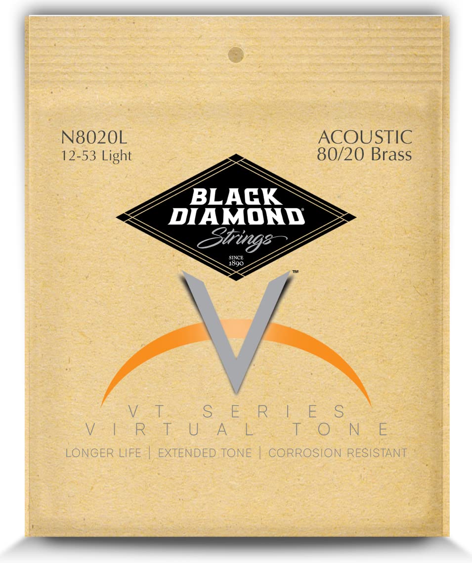 Black Diamond Strings N8020L Acoustic 80/20 Brass Wound Light .012P.016P.024B.032B.042B.053B
