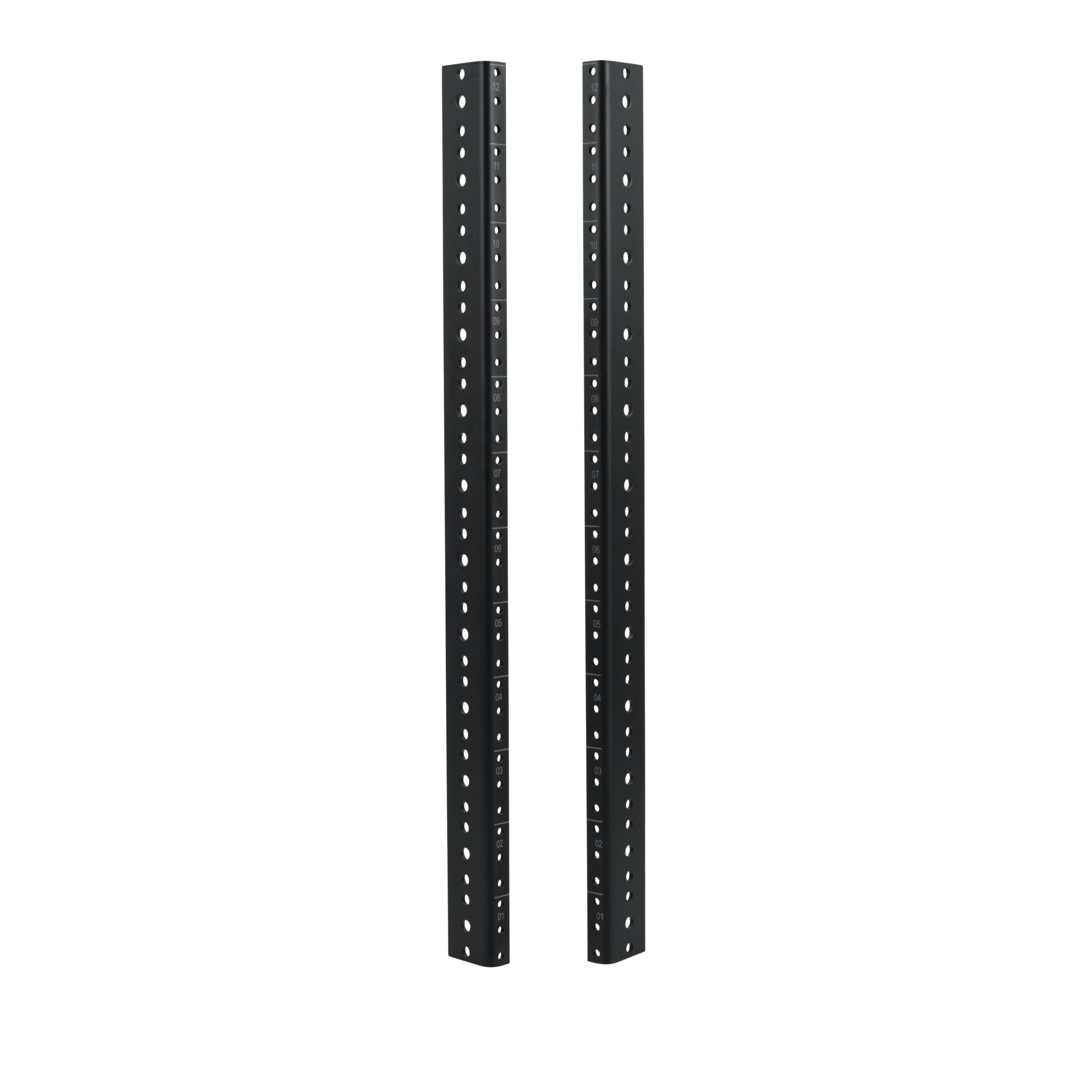 Gator Rackworks Heavy Duty Steel Rack Rail Set, 12U Rack Size (GRW-RACKRAIL-12U)
