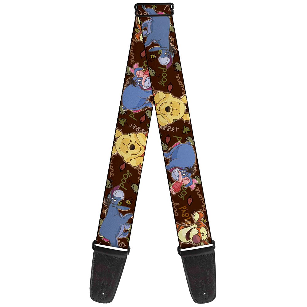 Buckle-Down Guitar Strap - Winnie The Pooh Character Poses - 2'' Wide - 29-54'' Length